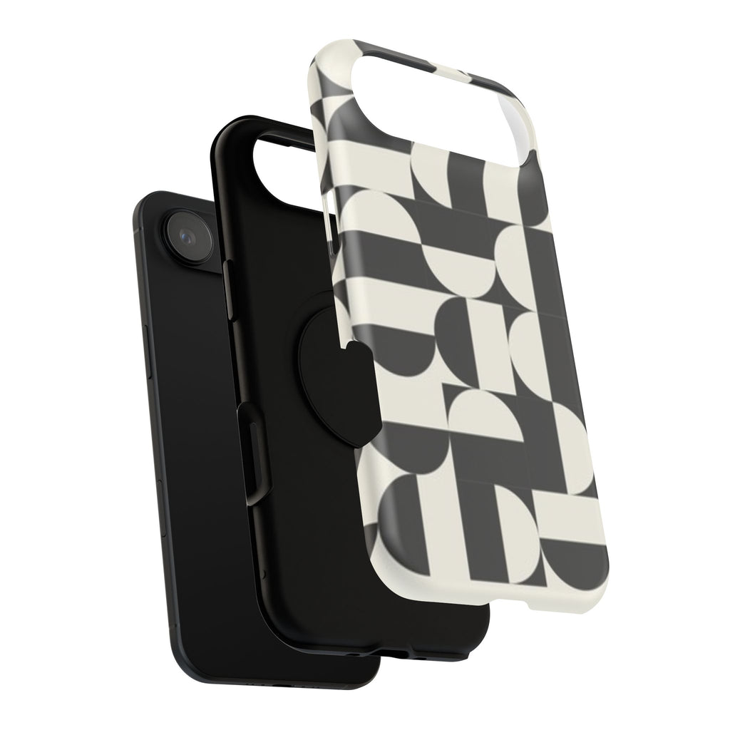 Black and White Design Impact-Resistant Case