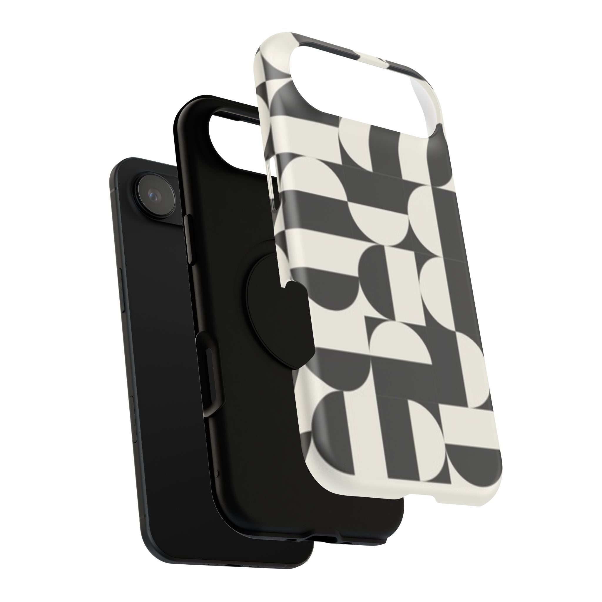 Black and White Design Impact-Resistant Case