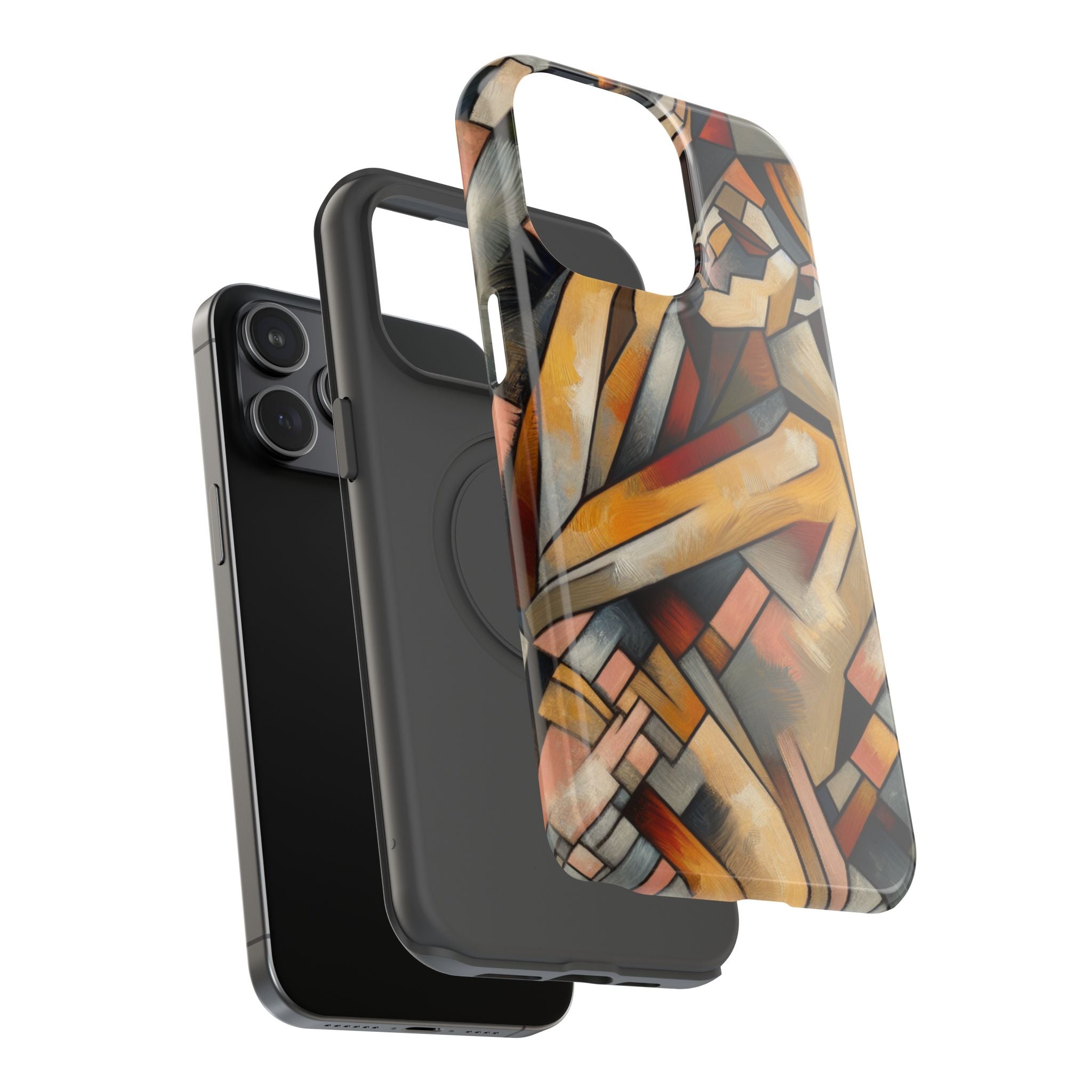 Impact Resistant Phone Case - Woman Abstract Design