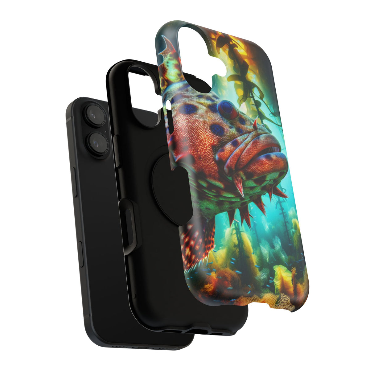 Sea Life Phone Case — Colorful Underwater Fish Impact-Resistant Case