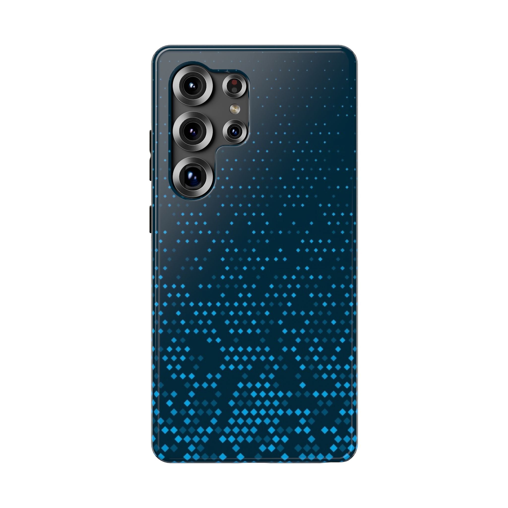 Blue Geometric Impact Resistant Phone Case