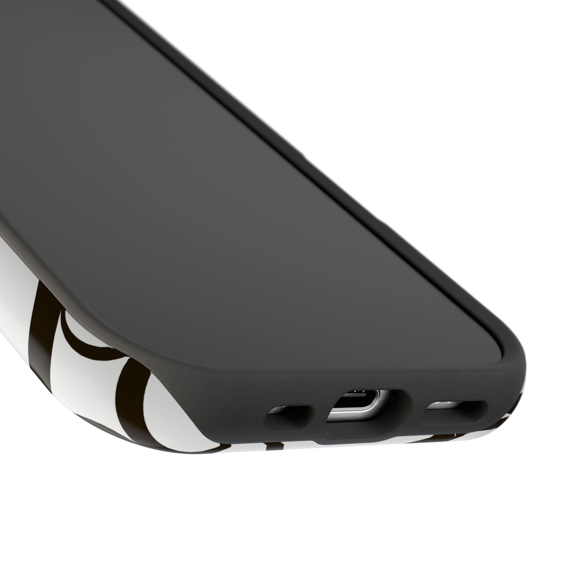 Black & White Impact-Resistant Phone Case - Durable