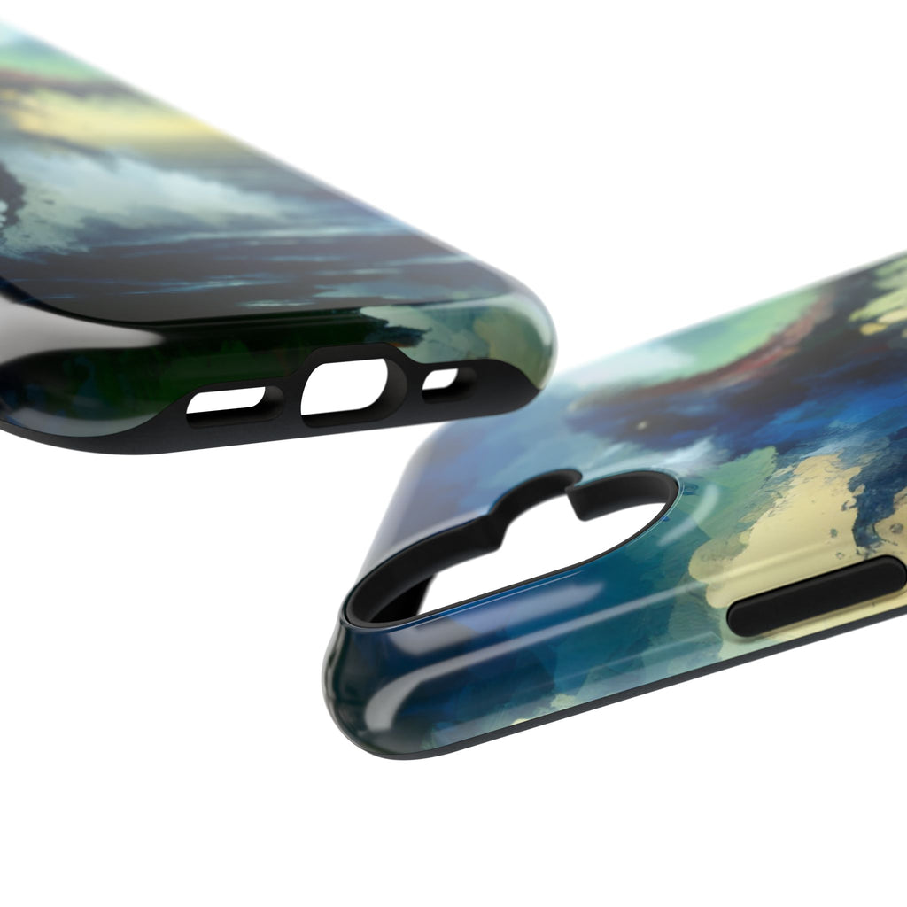 Shark Wave Impact-Resistant Phone Case — Ocean Monster Art Protective Cover