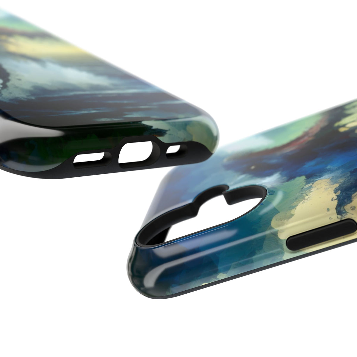 Shark Wave Impact-Resistant Phone Case — Ocean Monster Art Protective Cover