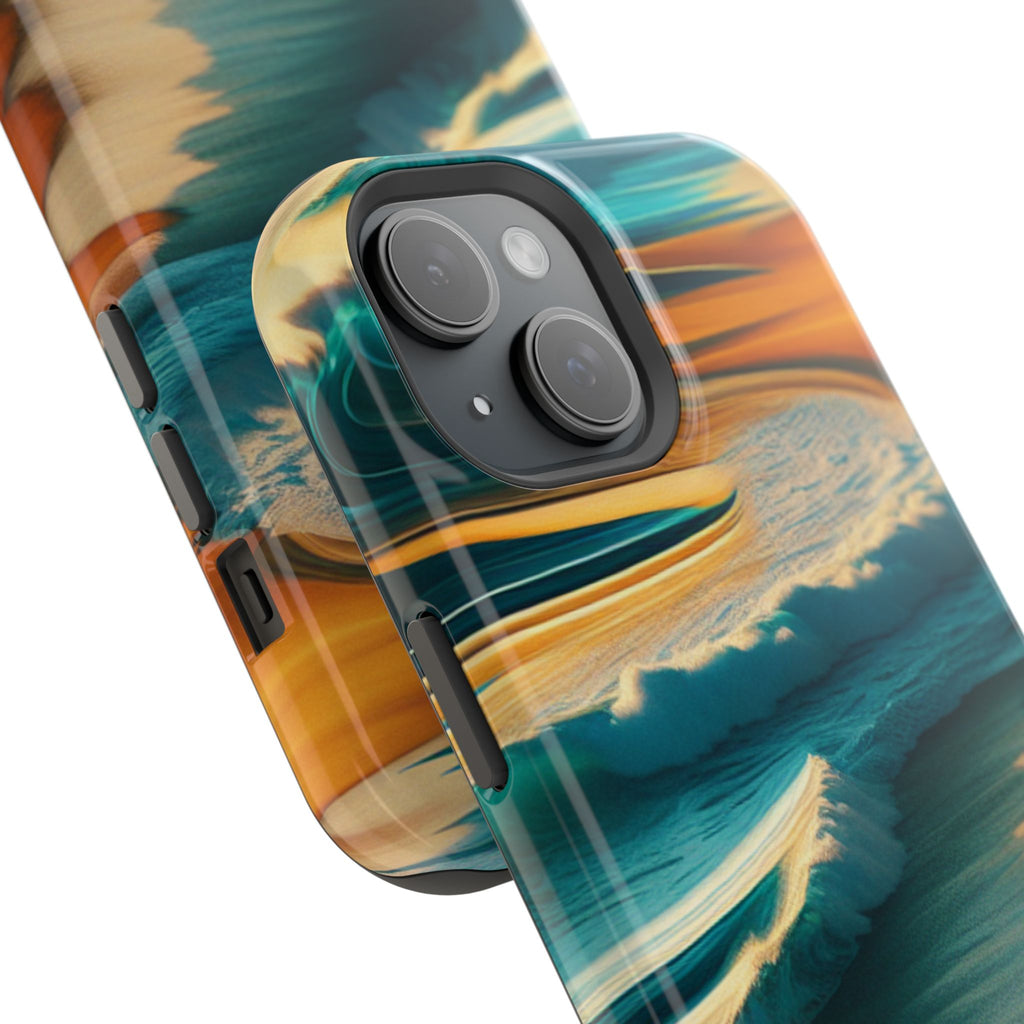 Impact Resistant Phone Case, Surf Wave Beach Lovers, Ocean Waves Design
