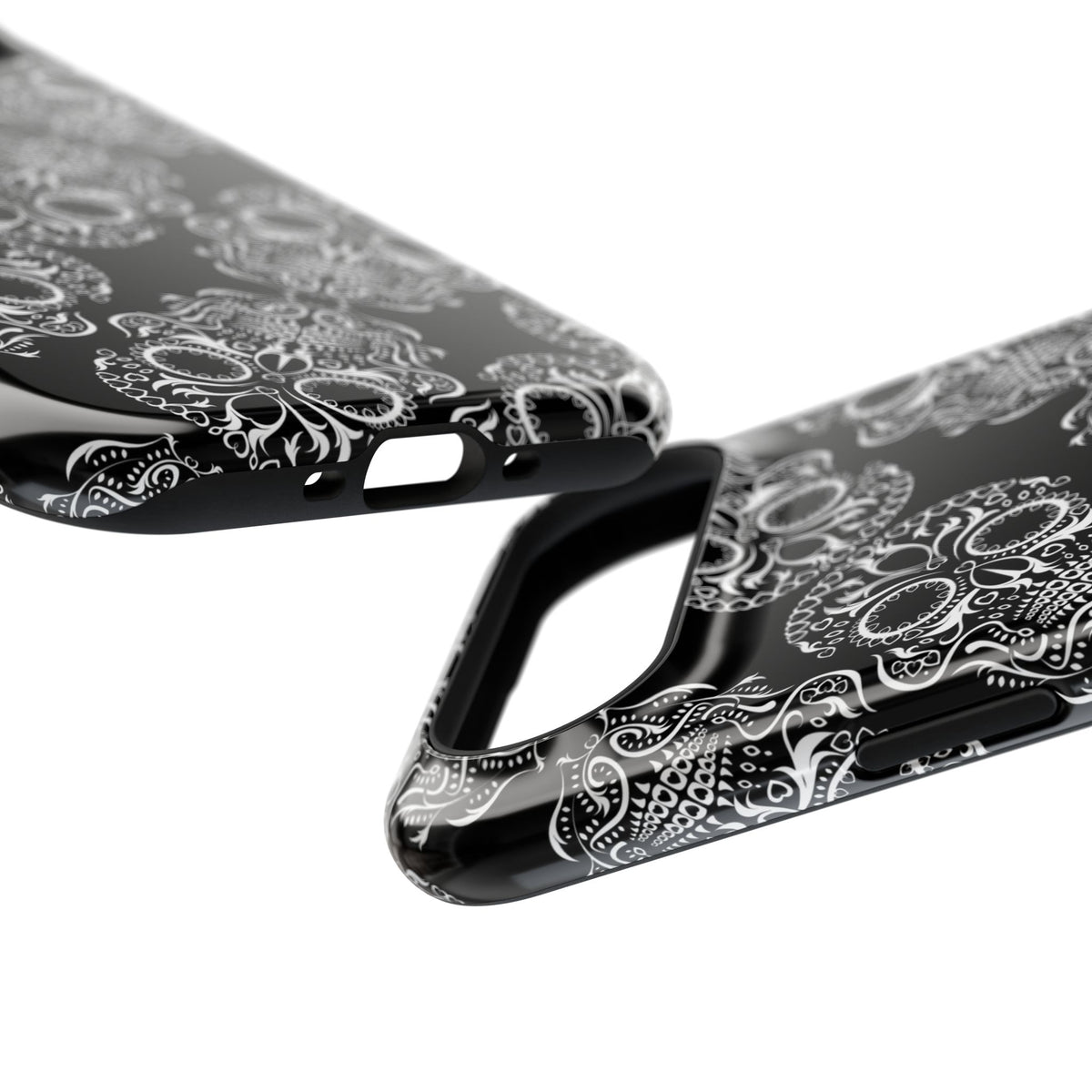 Skull Pattern Black & White Gothic Tough Cases for iPhone