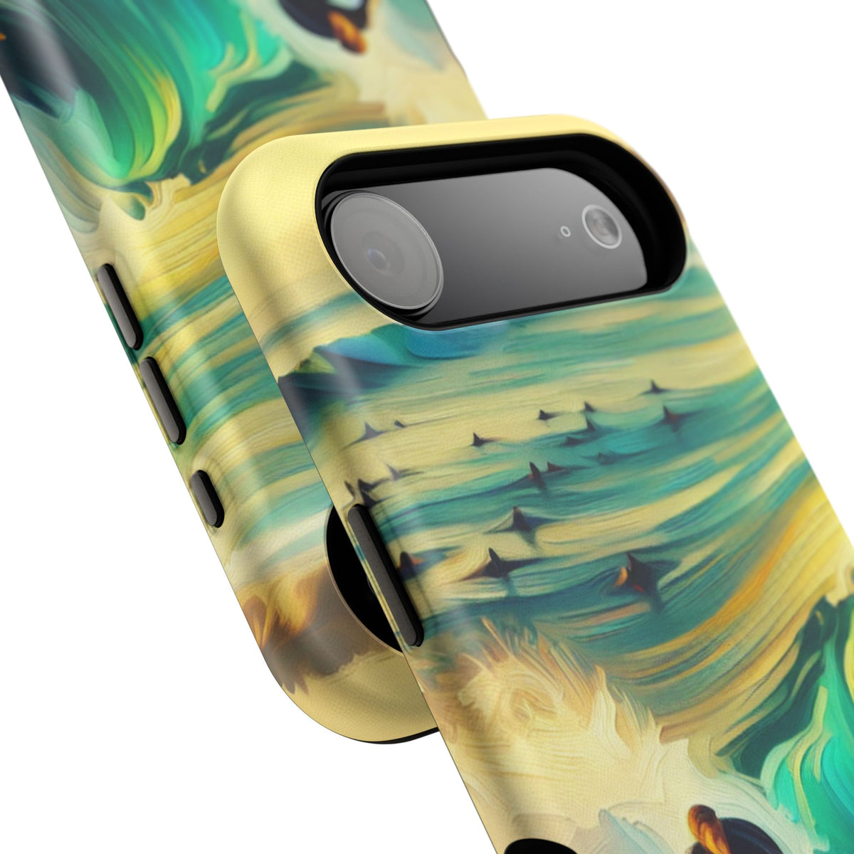 Surfing Waves Impact-Resistant Phone Case — Colorful Surfer Design