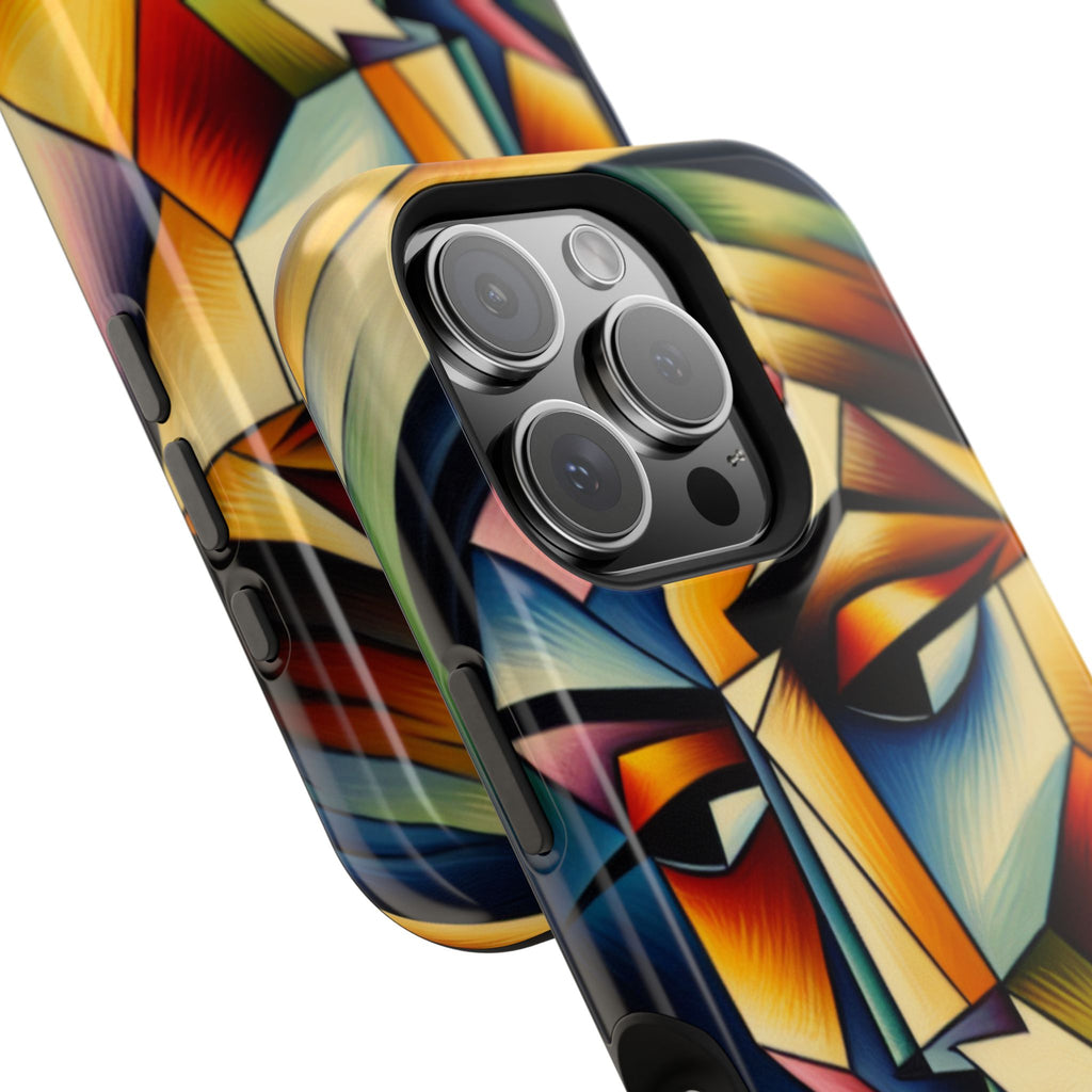 Abstract Cubist Face Phone Case — Impact‑Resistant Artistic iPhone Cover