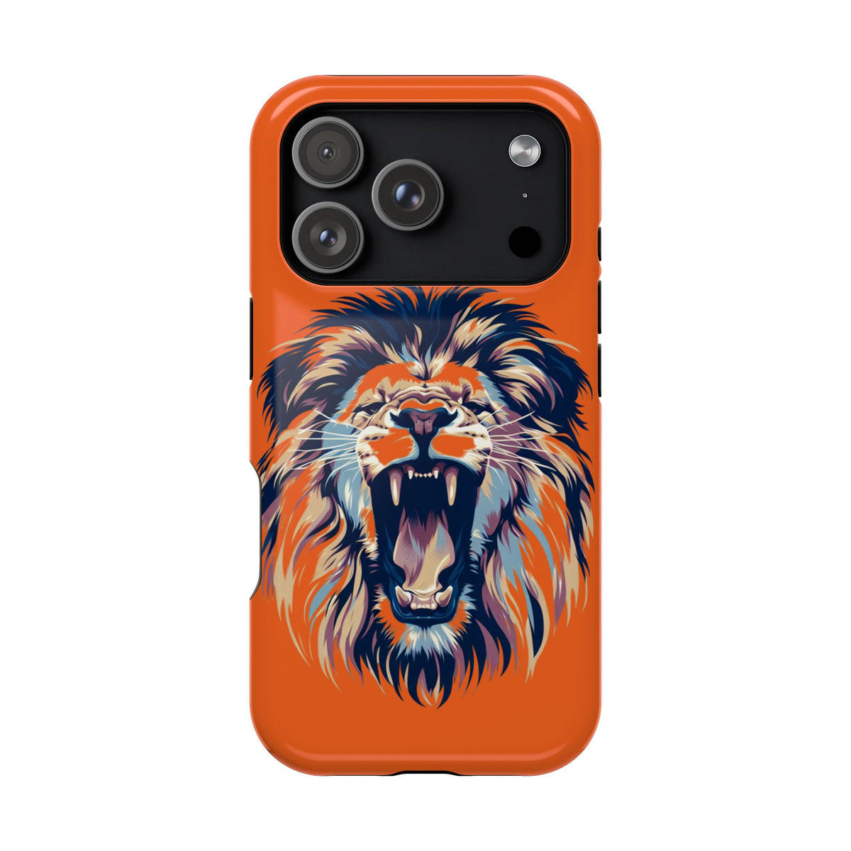 Roaring Lion Impact Phone Case — Shockproof Orange Protective Cover