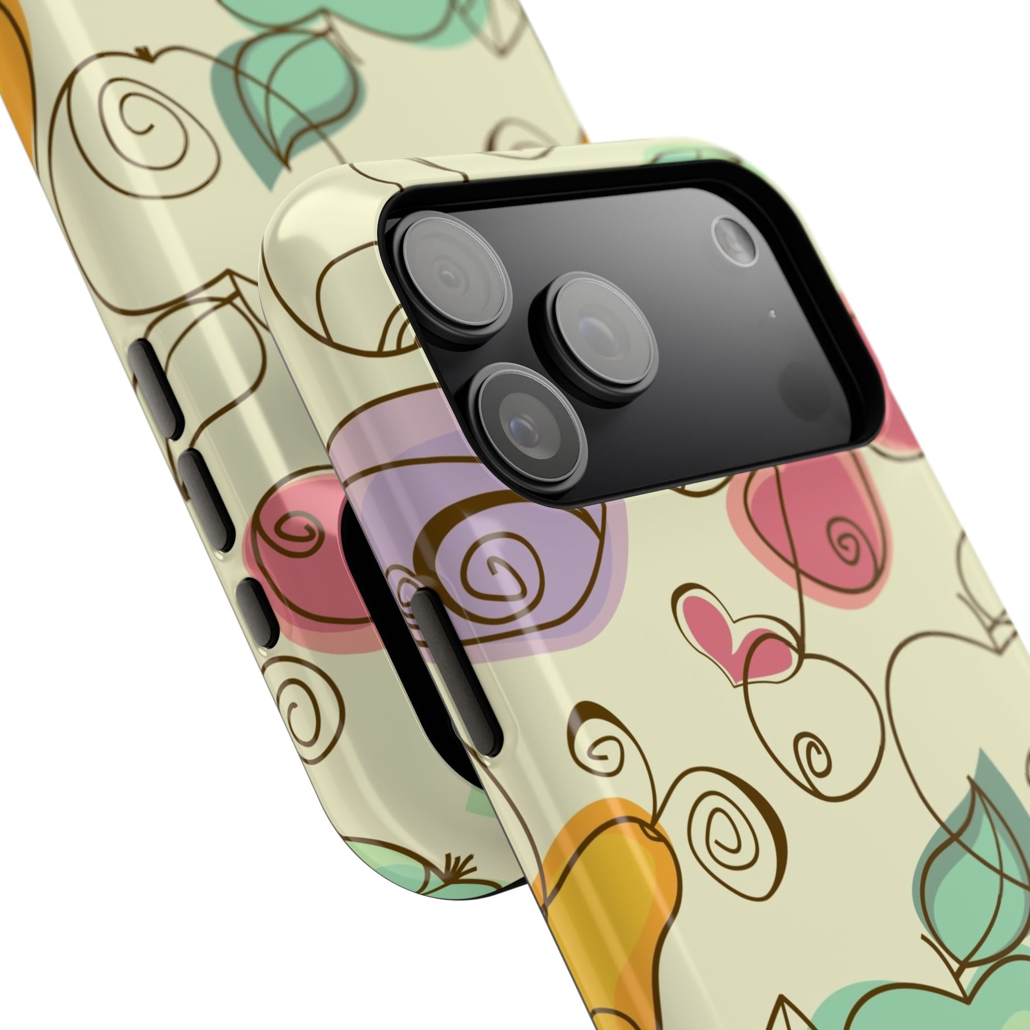 Colorful Floral Phone Case, Impact-Resistant