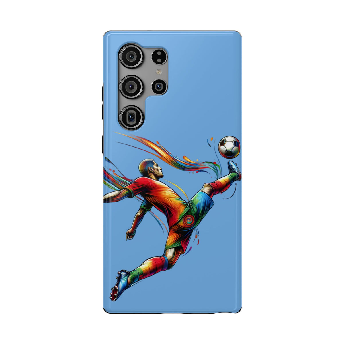 Soccer Kick Impact-Resistant Phone Case — Colorful Futbol Art, Shockproof Protection