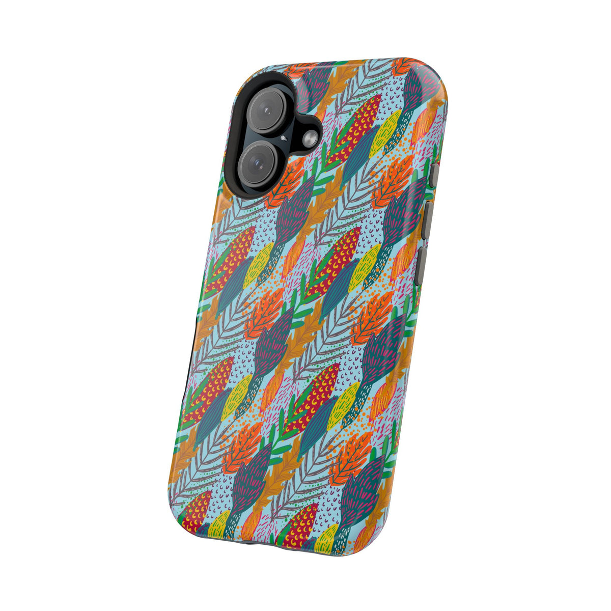 Floral Feather Magnetic Impact-Resistant for iPhone/Samsung