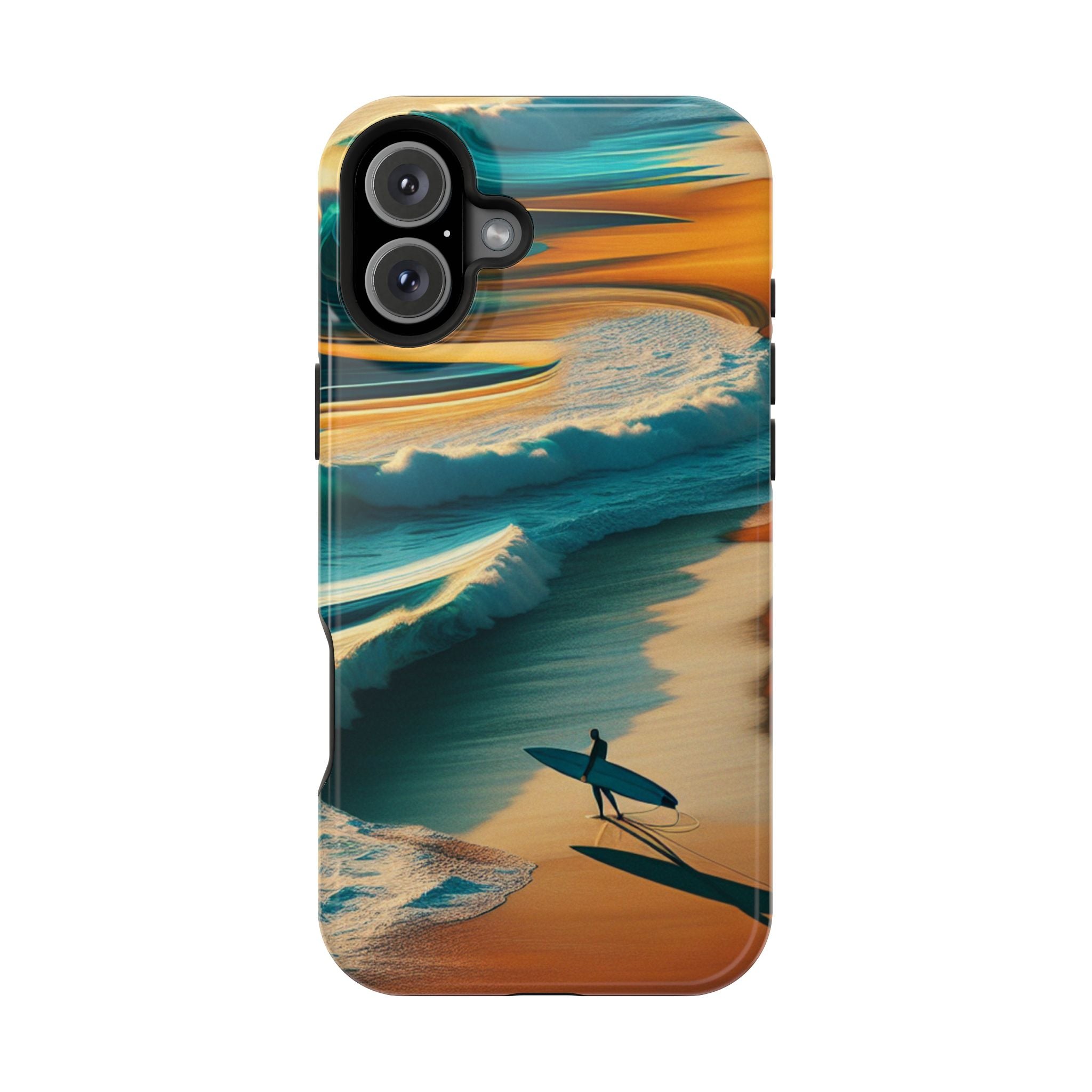 Impact Resistant Phone Case, Surf Wave Beach Lovers, Ocean Waves Design