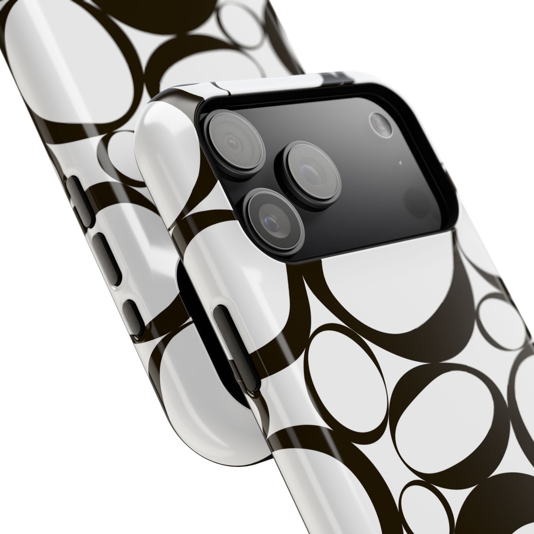 Black & White Impact-Resistant Phone Case - Durable