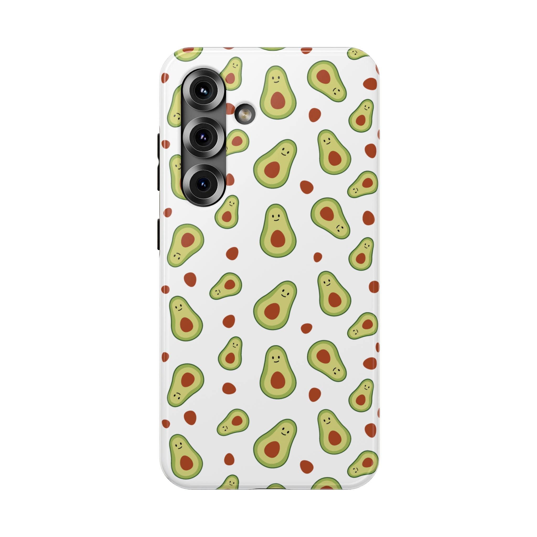 Avocado Pattern Impact-Resistant Phone Case — Cute Avocado Toss Design