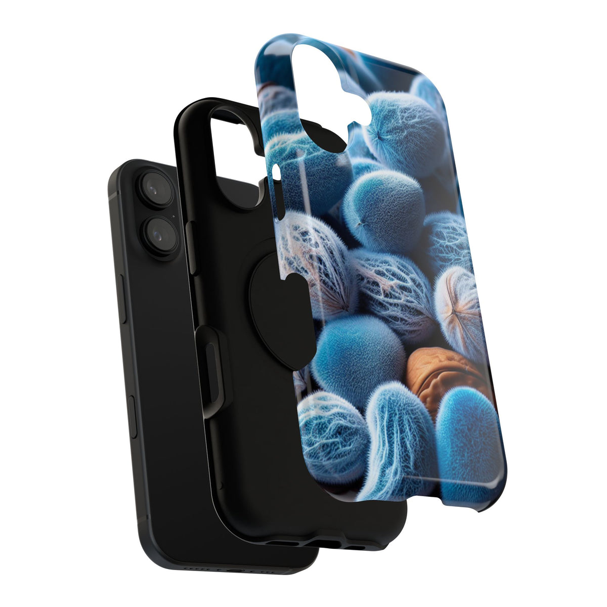 Phone Case — Blue Fuzzy Pods Impact-Resistant Protective Case
