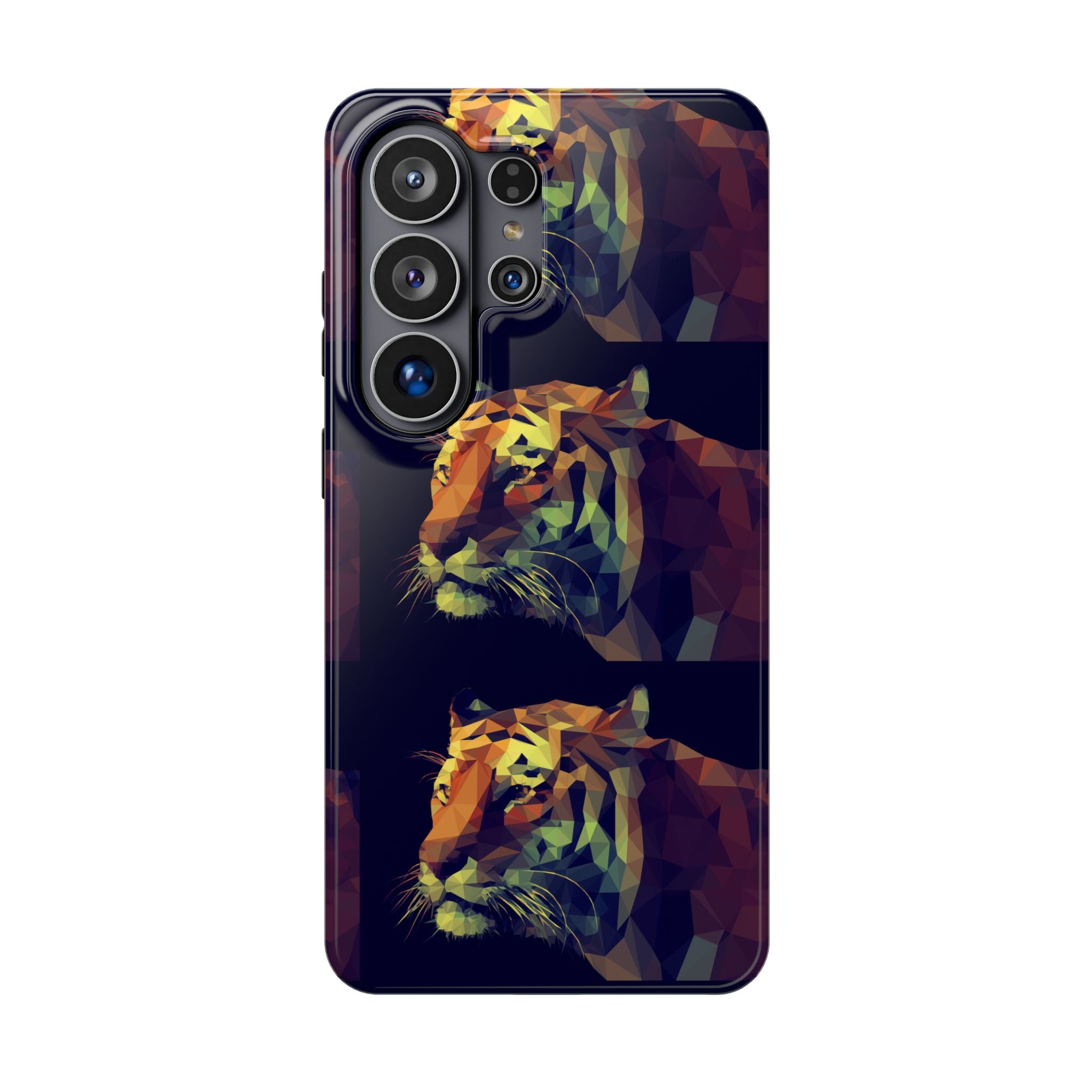 Colorful Tiger Phone Case, Impact-Resistant