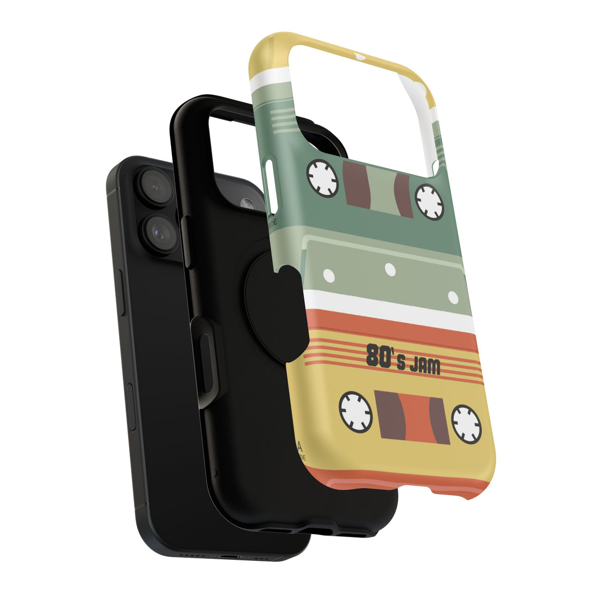 Retro Cassette Tape Impact-Resistant Phone Case — '80s Jam Vintage Music Design