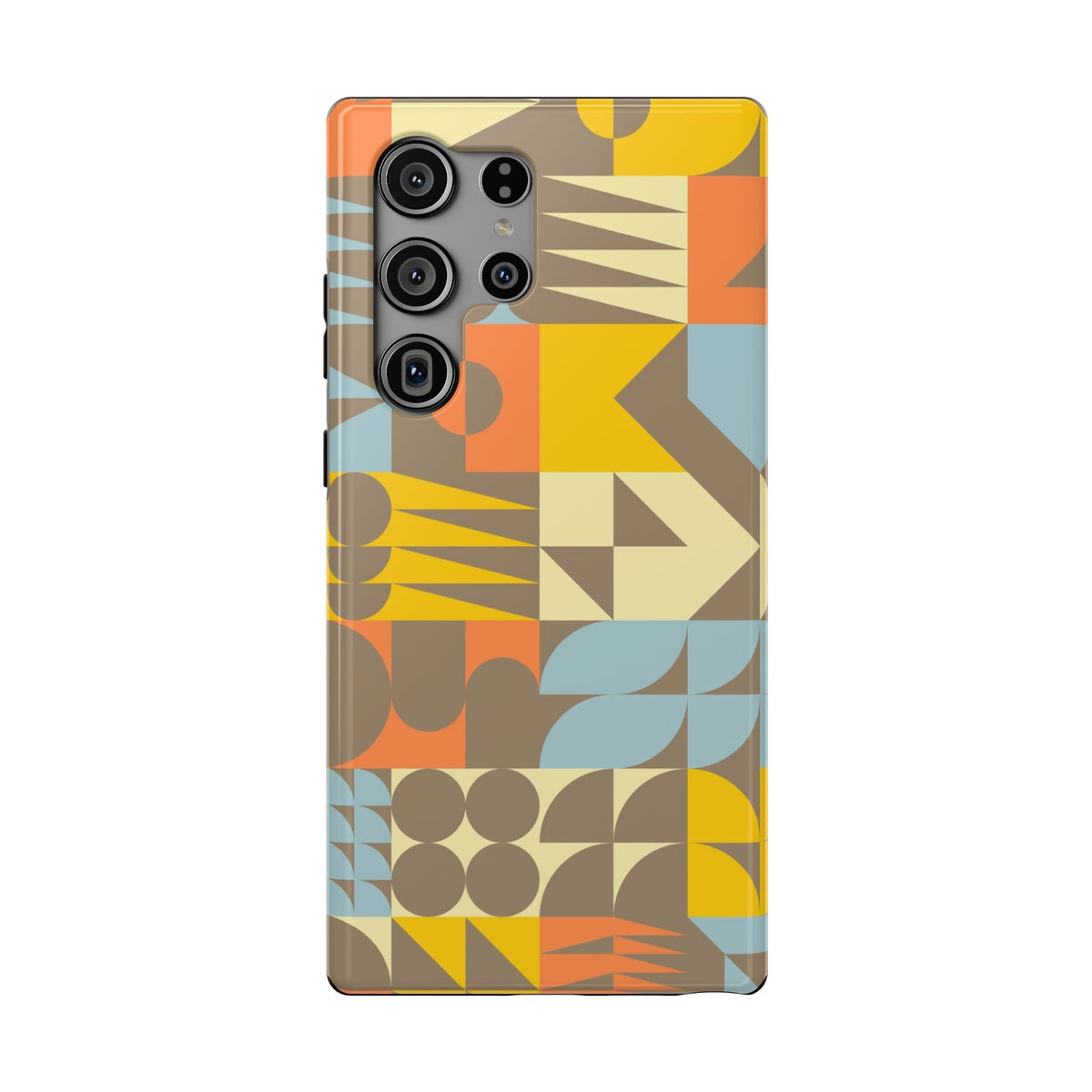 Retro Geometric Impact Phone Case — Mid-Century Modern Pattern for iPhone