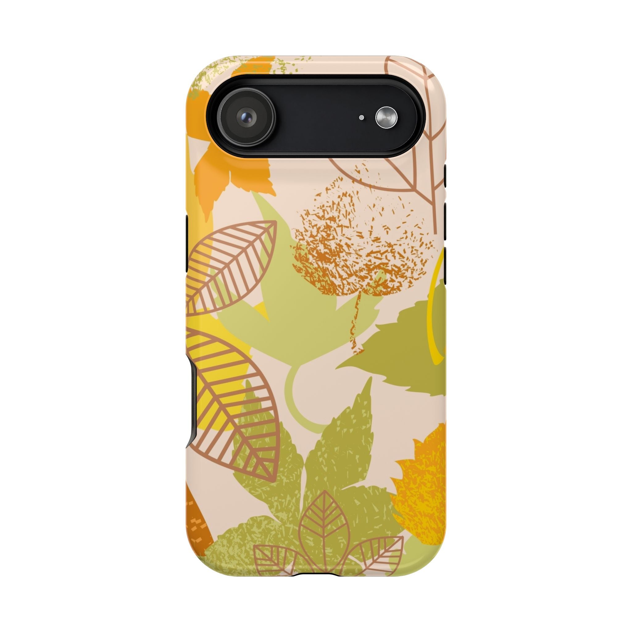 Chic Leaf Print Phone Case