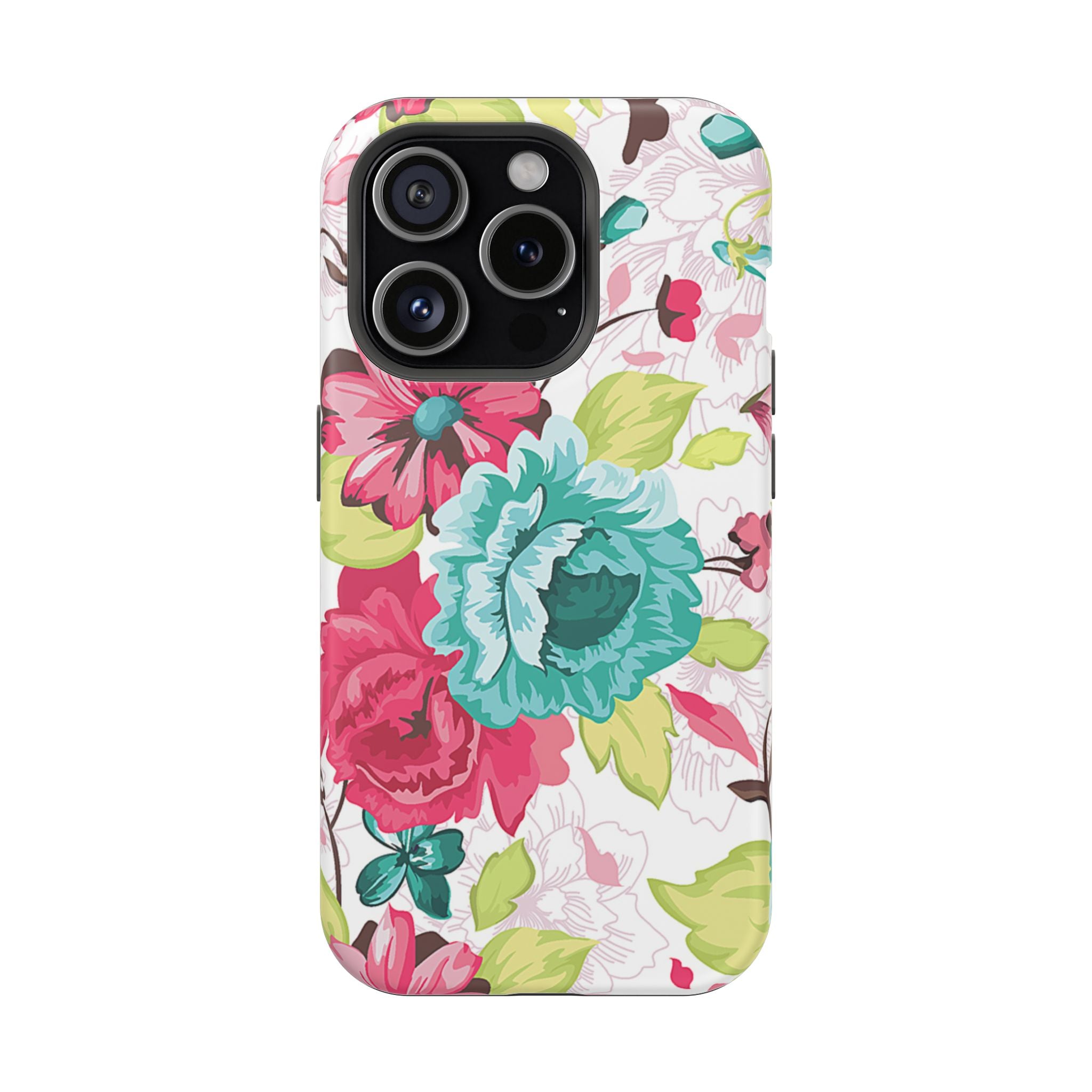 Floral Design Impact-Resistant Case