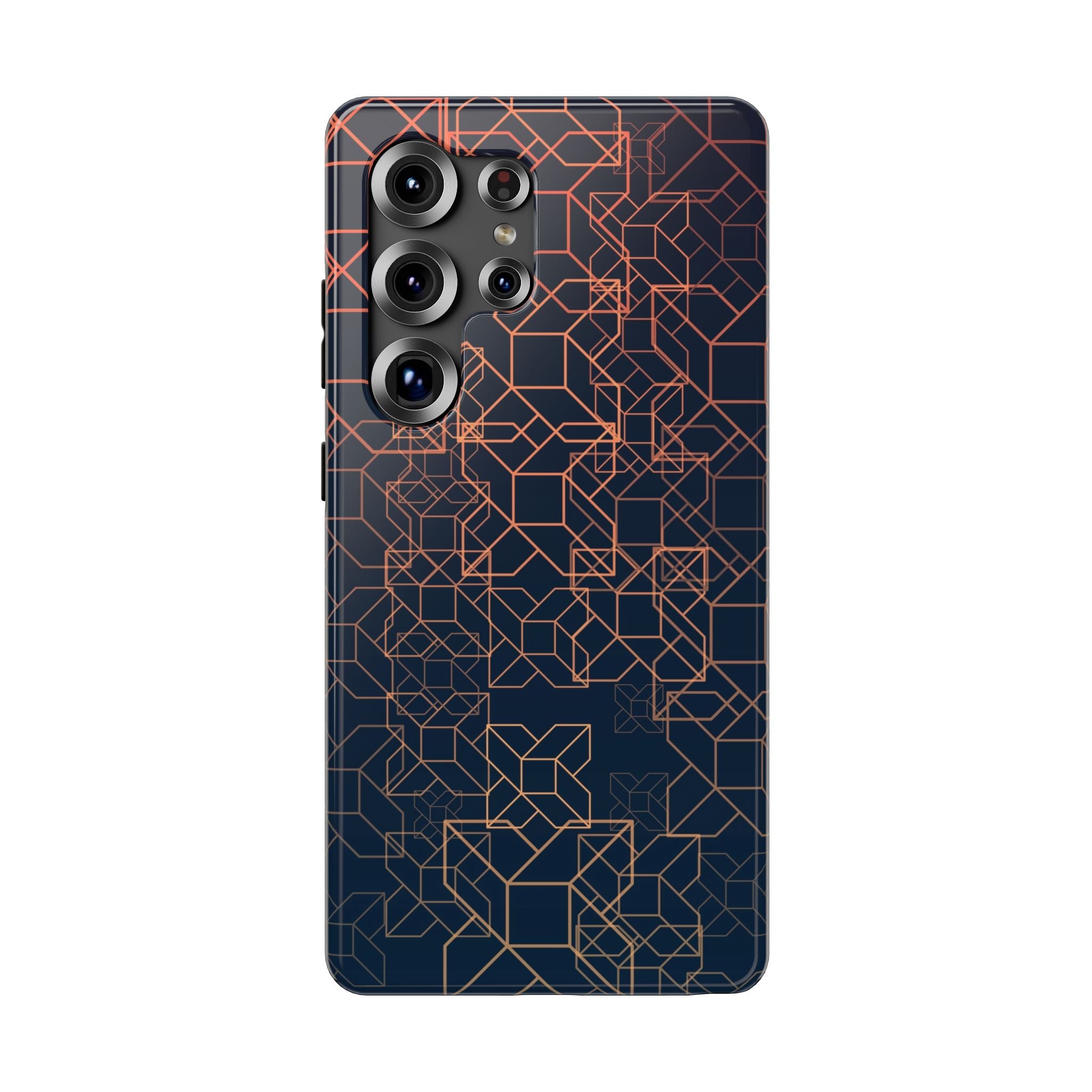 Geometric Pattern Phone Case, Durable Impact-Resistant