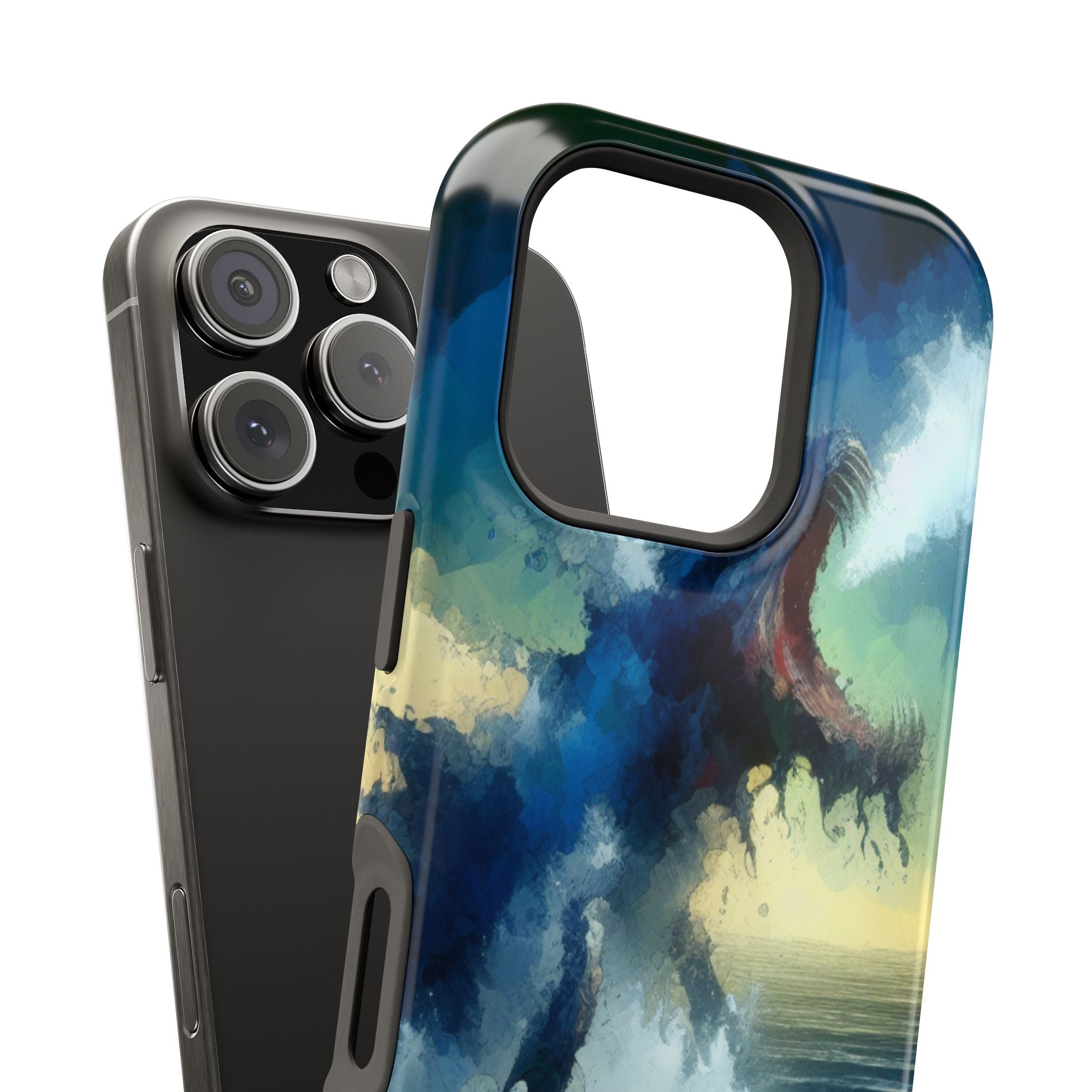 Impact Resistant Phone Tough Case - Creature Surfacing Design