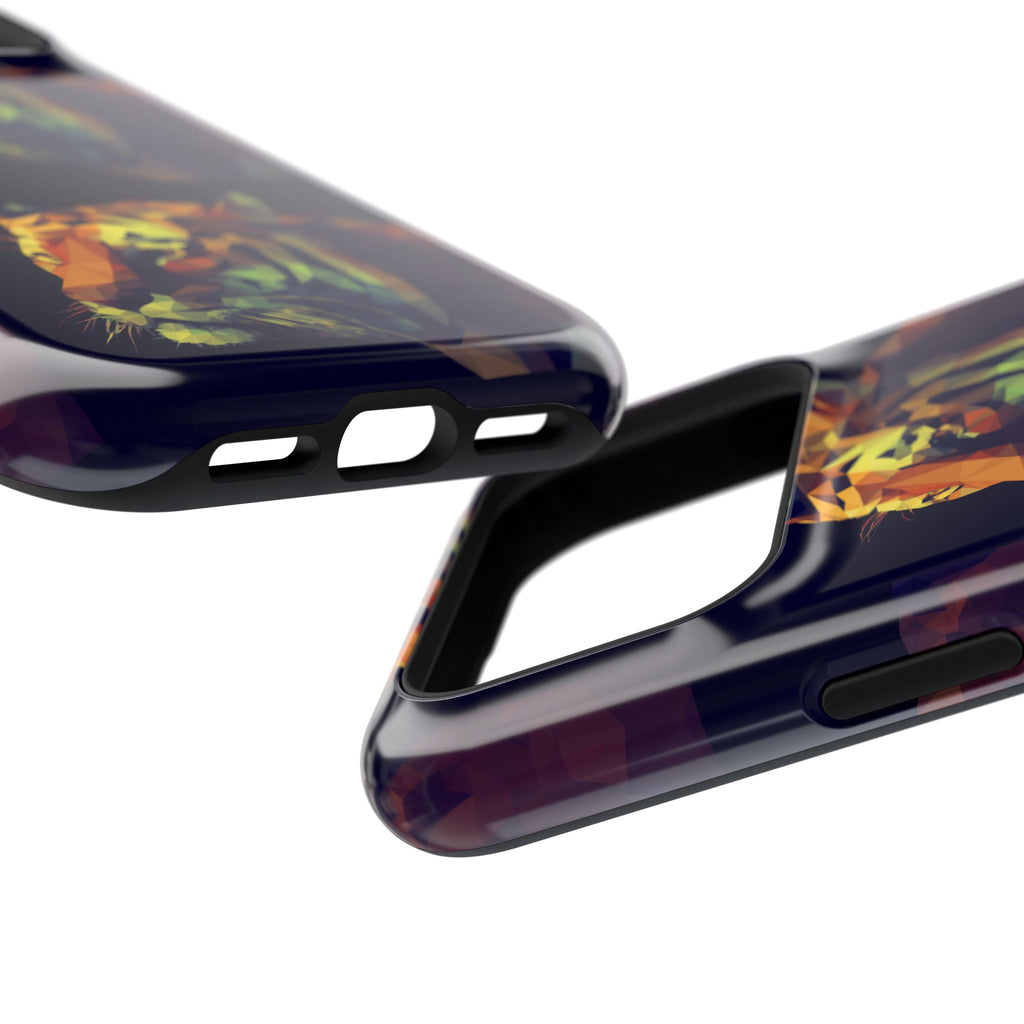 Colorful Tiger Phone Case, Impact-Resistant