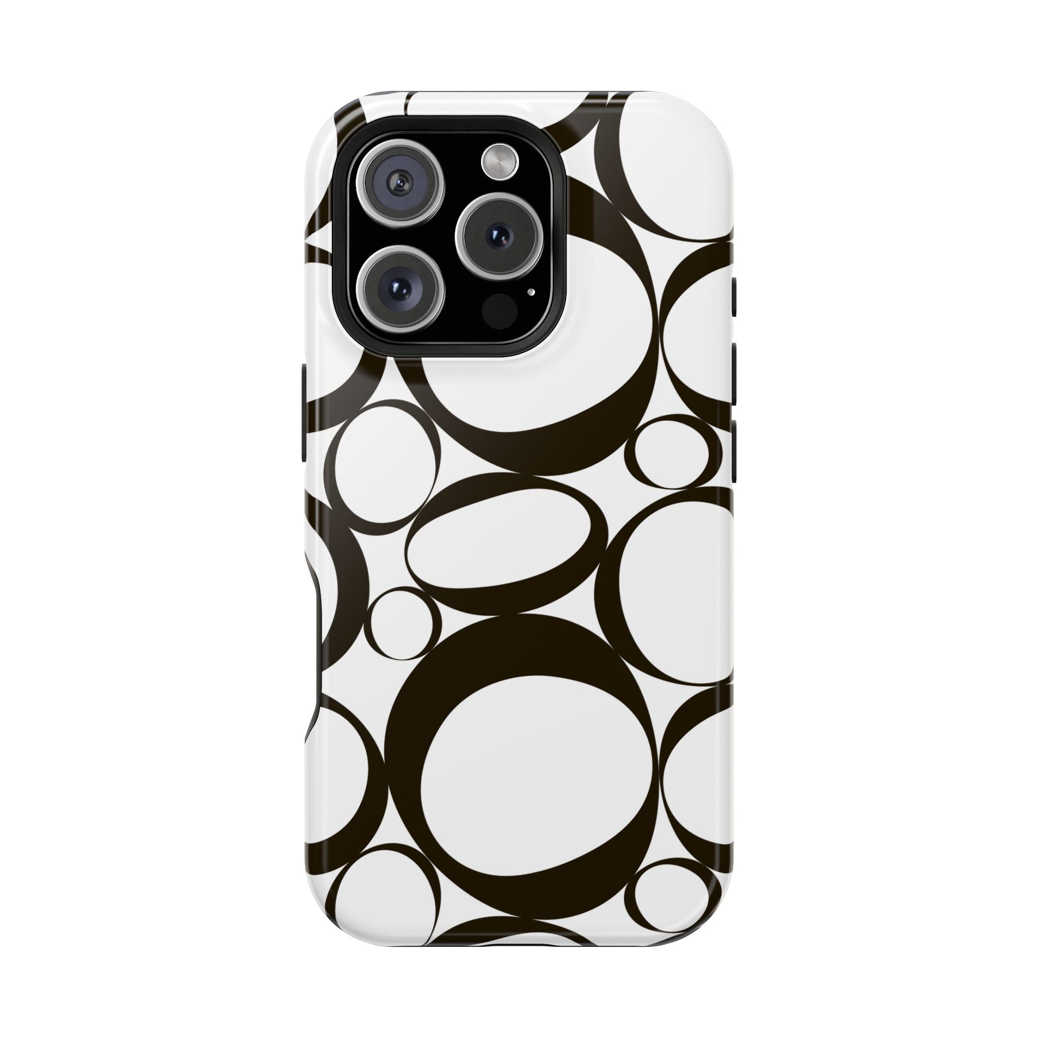 Black & White Impact-Resistant Phone Case - Durable