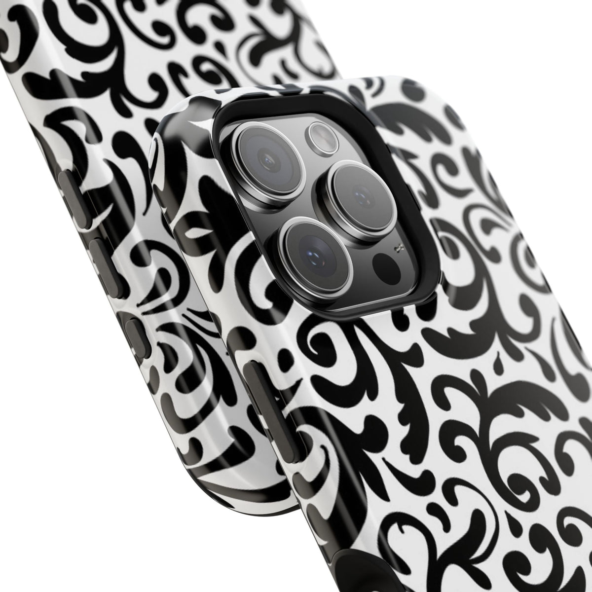 Floral Scroll Impact-Resistant Phone Case
