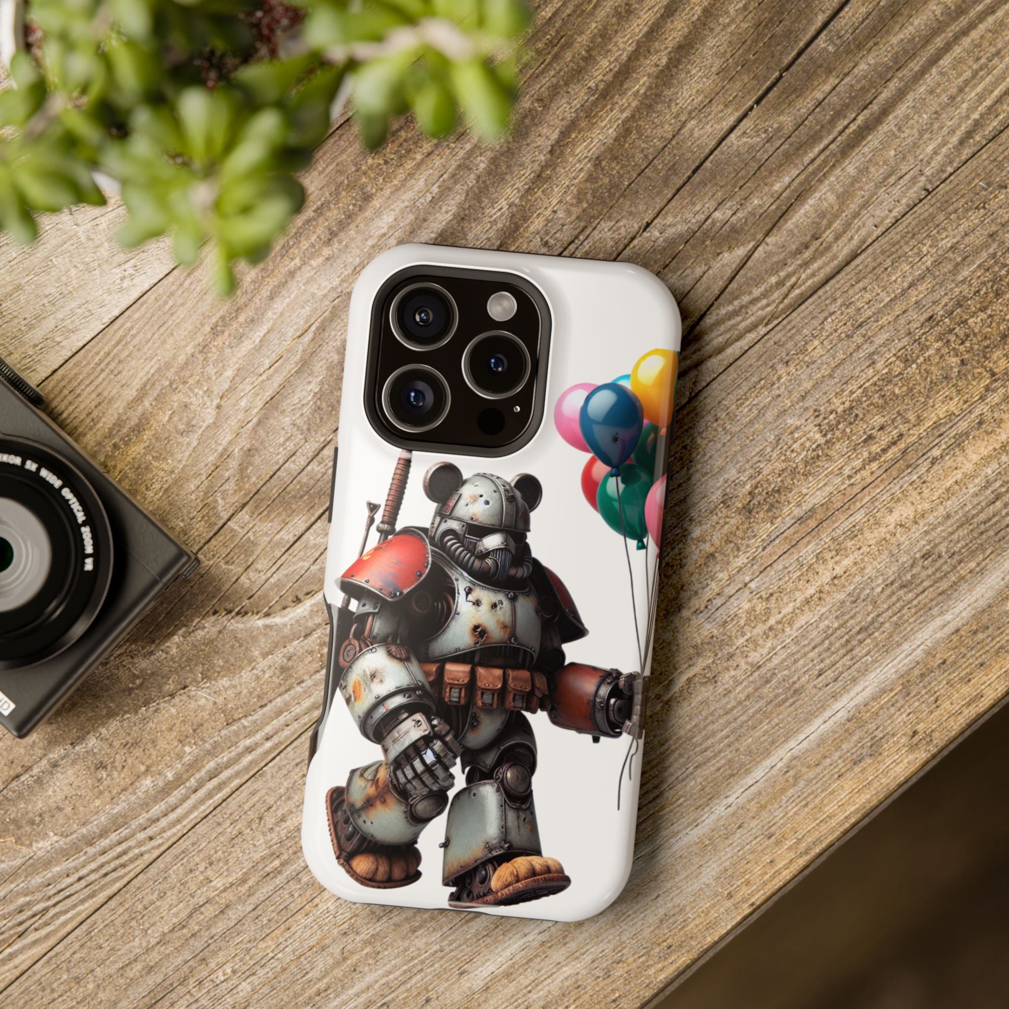 Phone Case - Robot Warrior Teddy Impact-Resistant Design