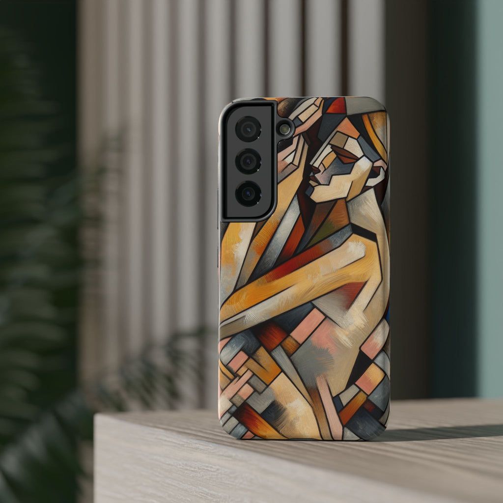 Impact Resistant Phone Case - Woman Abstract Design