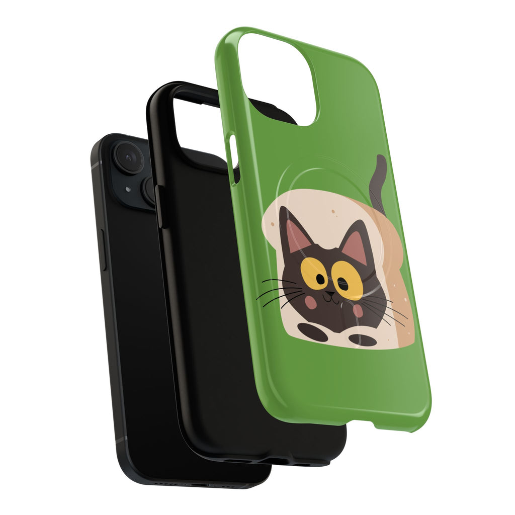 Cute Cat Toast Phone Case — Tough Magnetic Protective Case
