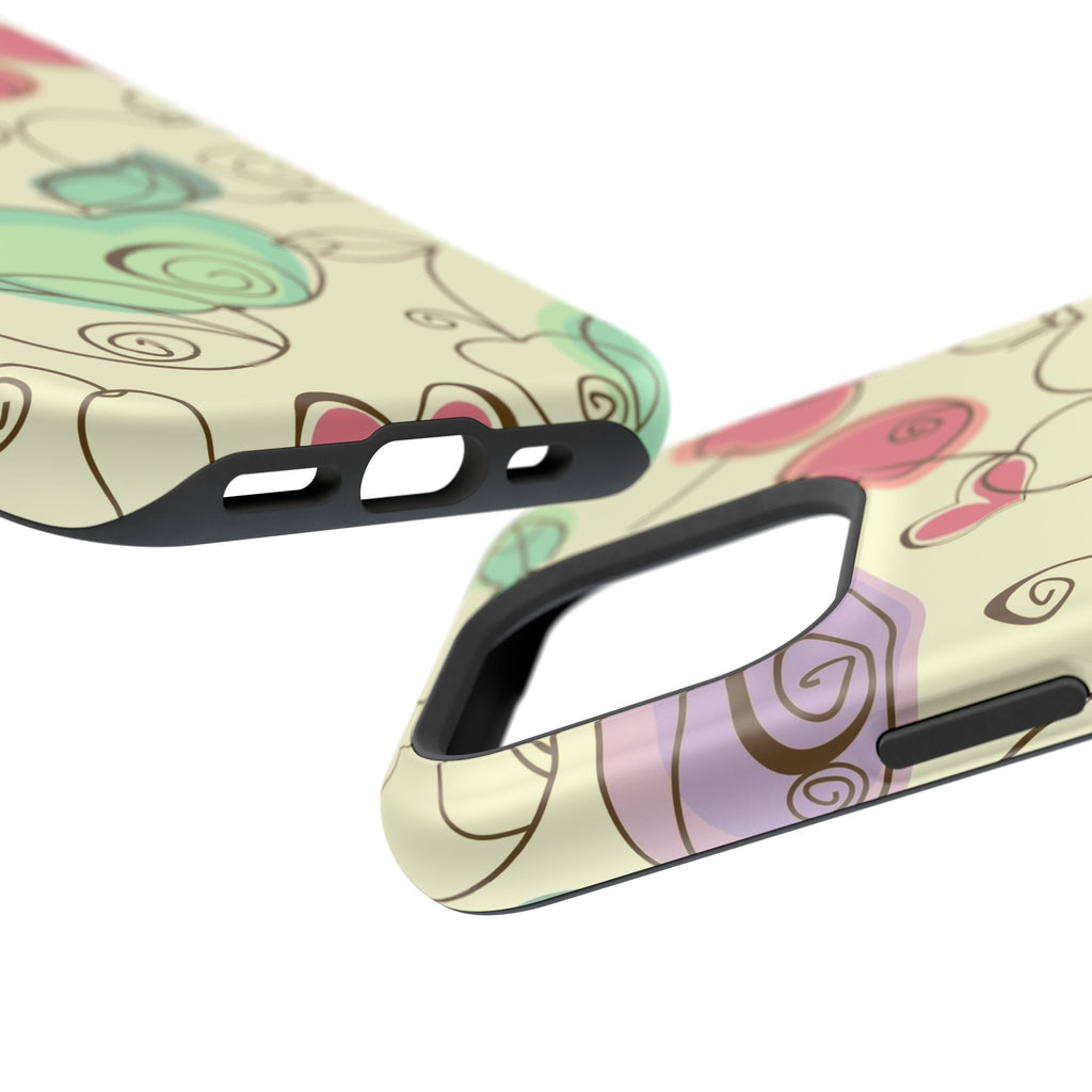 Colorful Floral Phone Case, Impact-Resistant