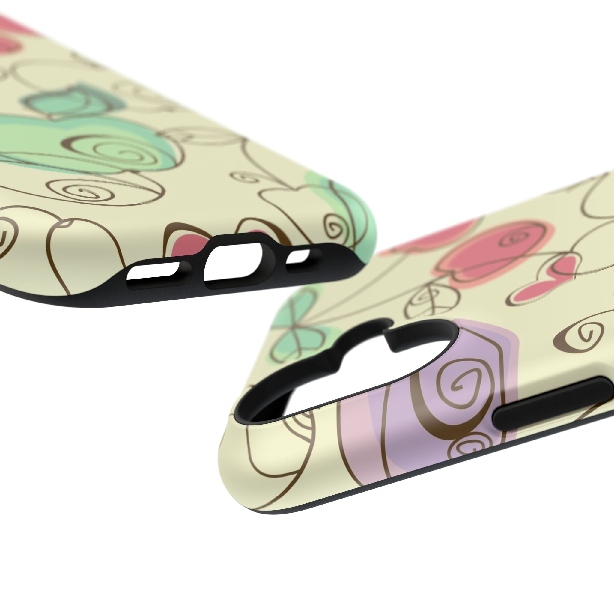 Colorful Floral Phone Case, Impact-Resistant