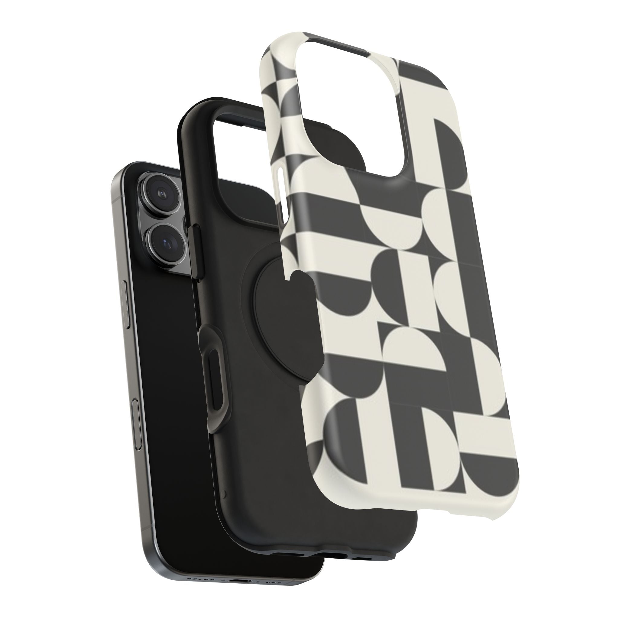 Black and White Design Impact-Resistant Case