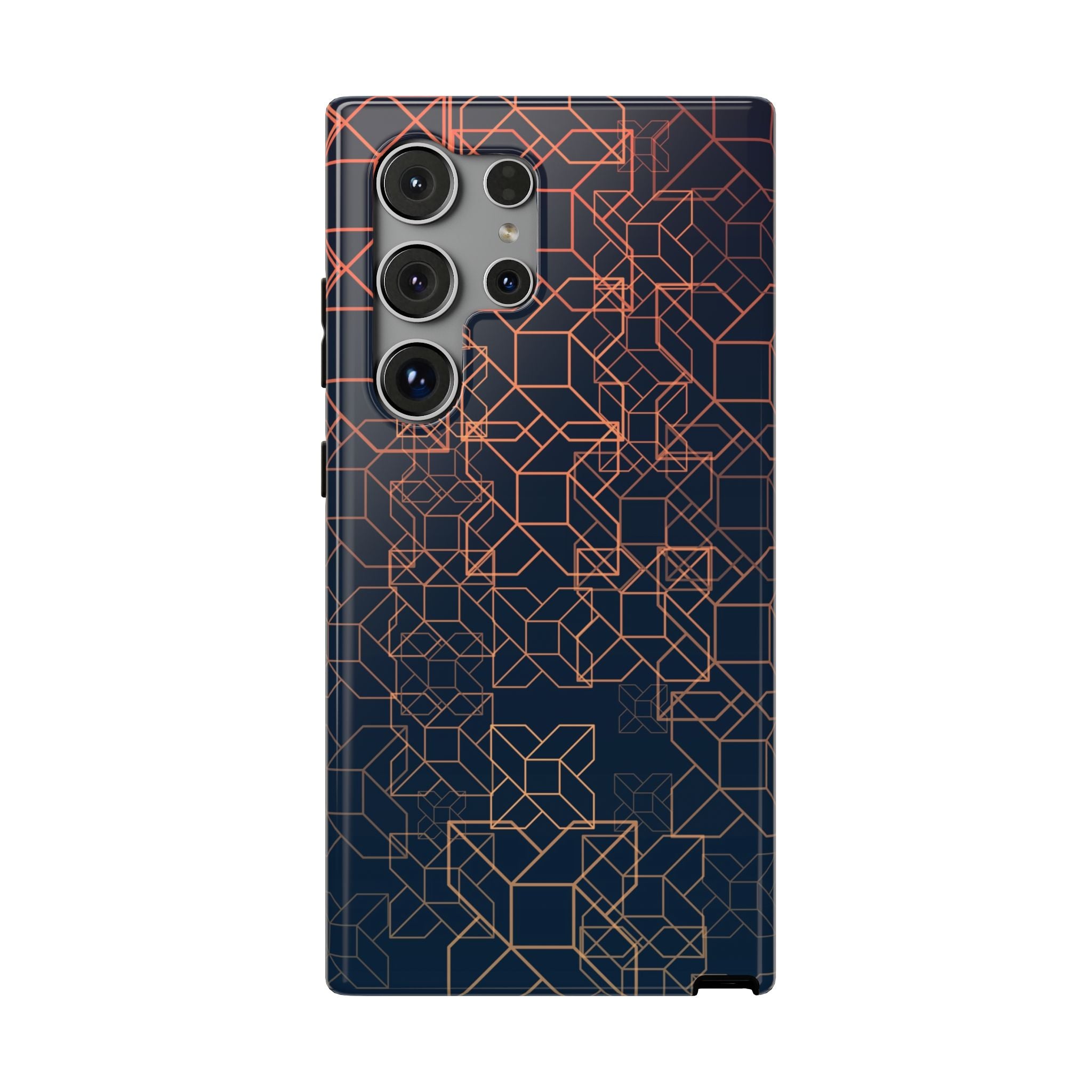 Geometric Pattern Phone Case, Durable Impact-Resistant