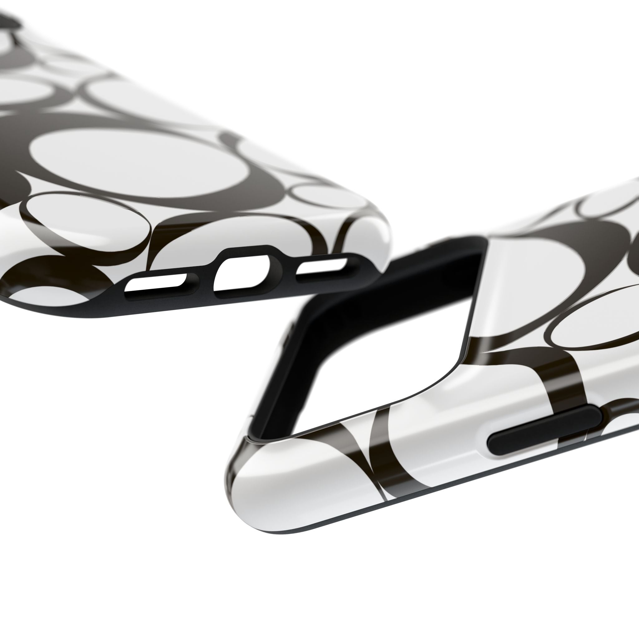 Black & White Impact-Resistant Phone Case - Durable