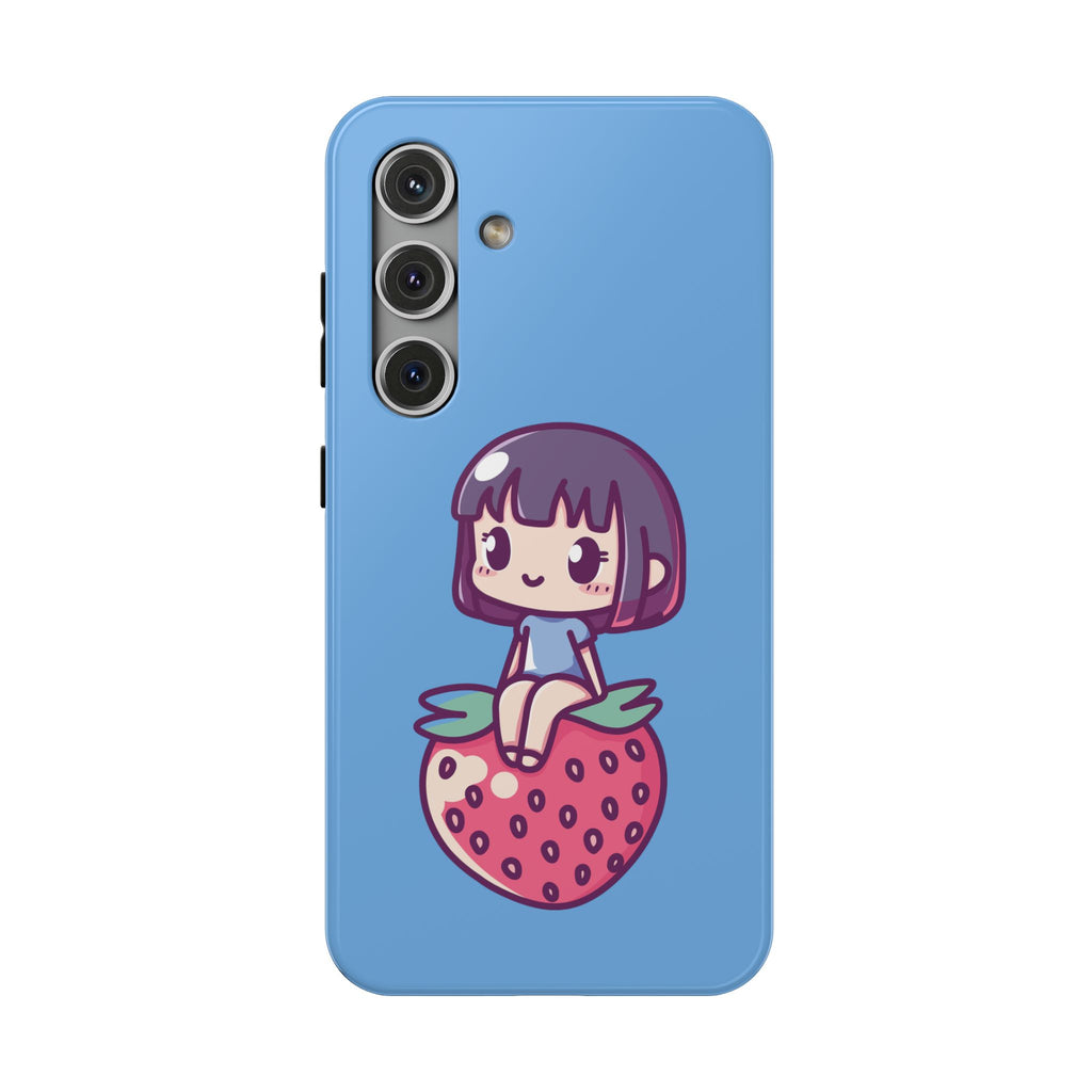 Cute Strawberry Girl Impact-Resistant Phone Case