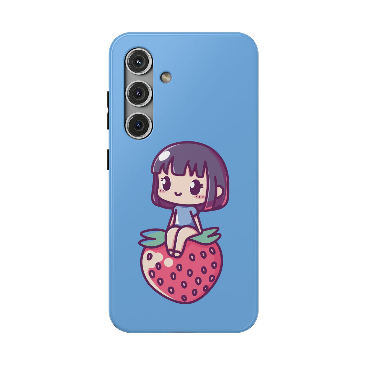Cute Strawberry Girl Impact-Resistant Phone Case