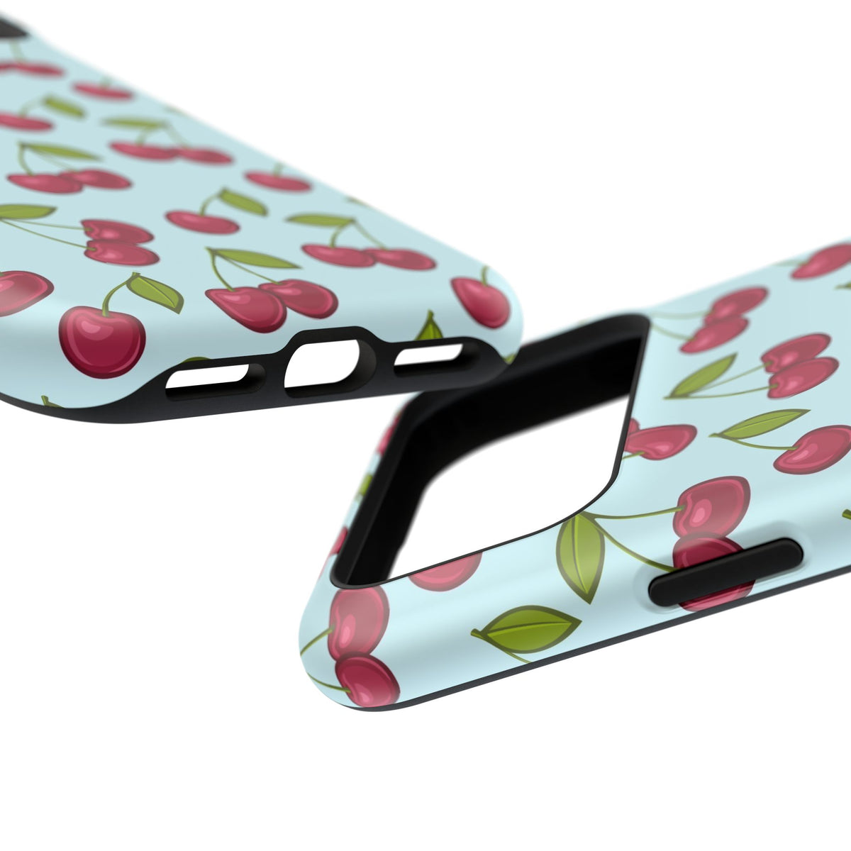 Vintage Cherry Shockproof Phone Cases for Newest iPhone & Galaxy