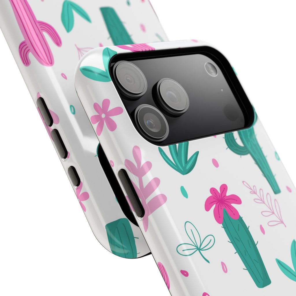 Cactus Pattern Impact Resistant Phone Case