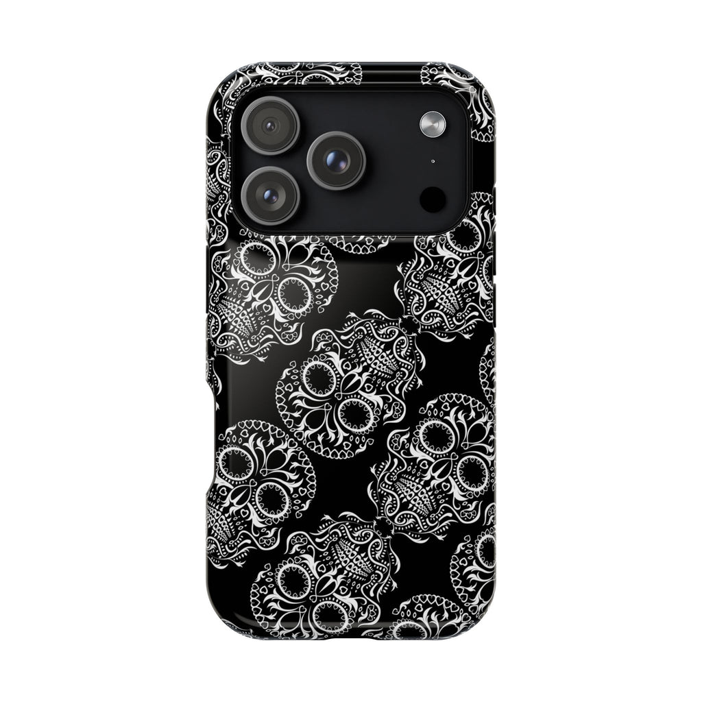 Skull Pattern Black & White Gothic Tough Cases for iPhone