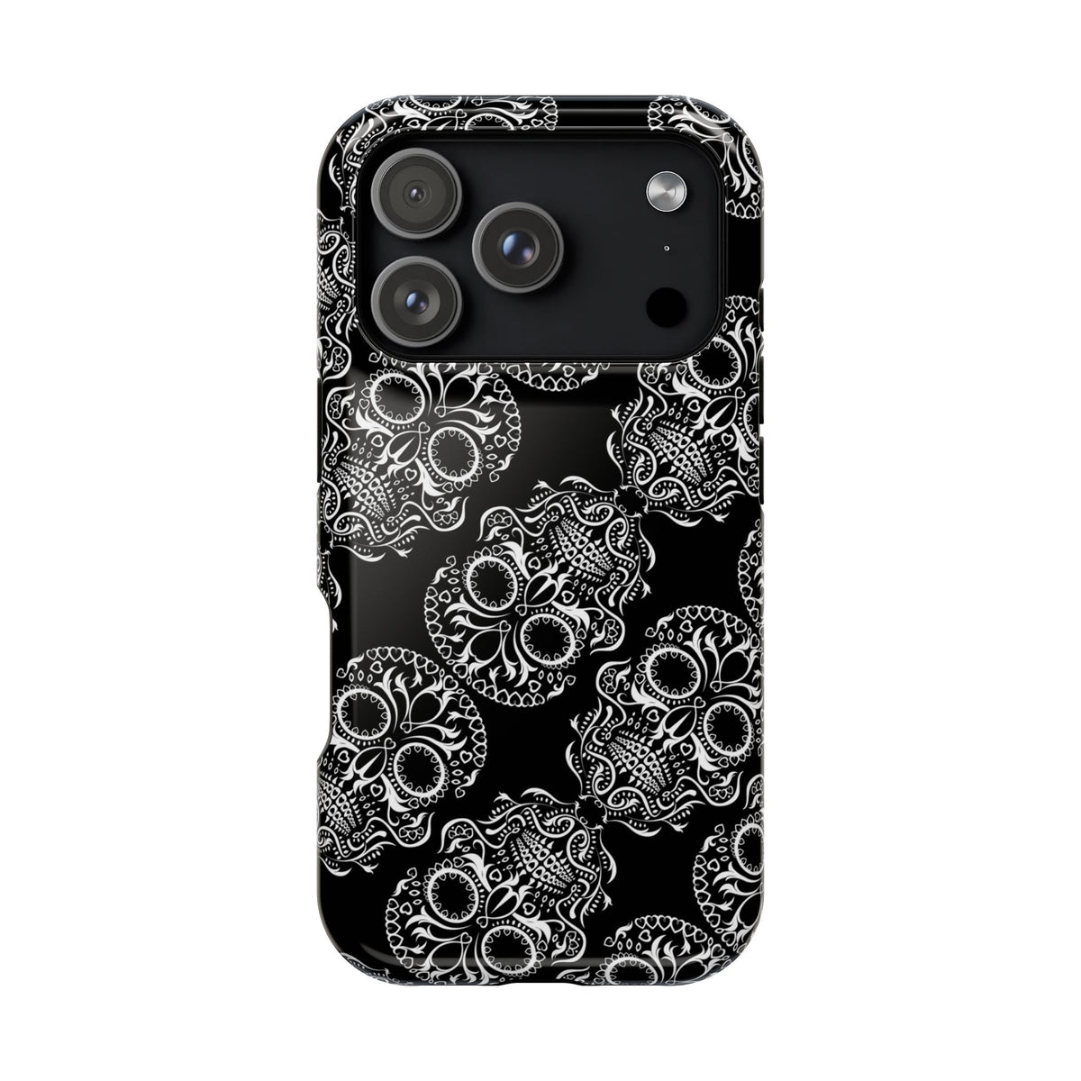 Skull Pattern Black & White Gothic Tough Cases for iPhone