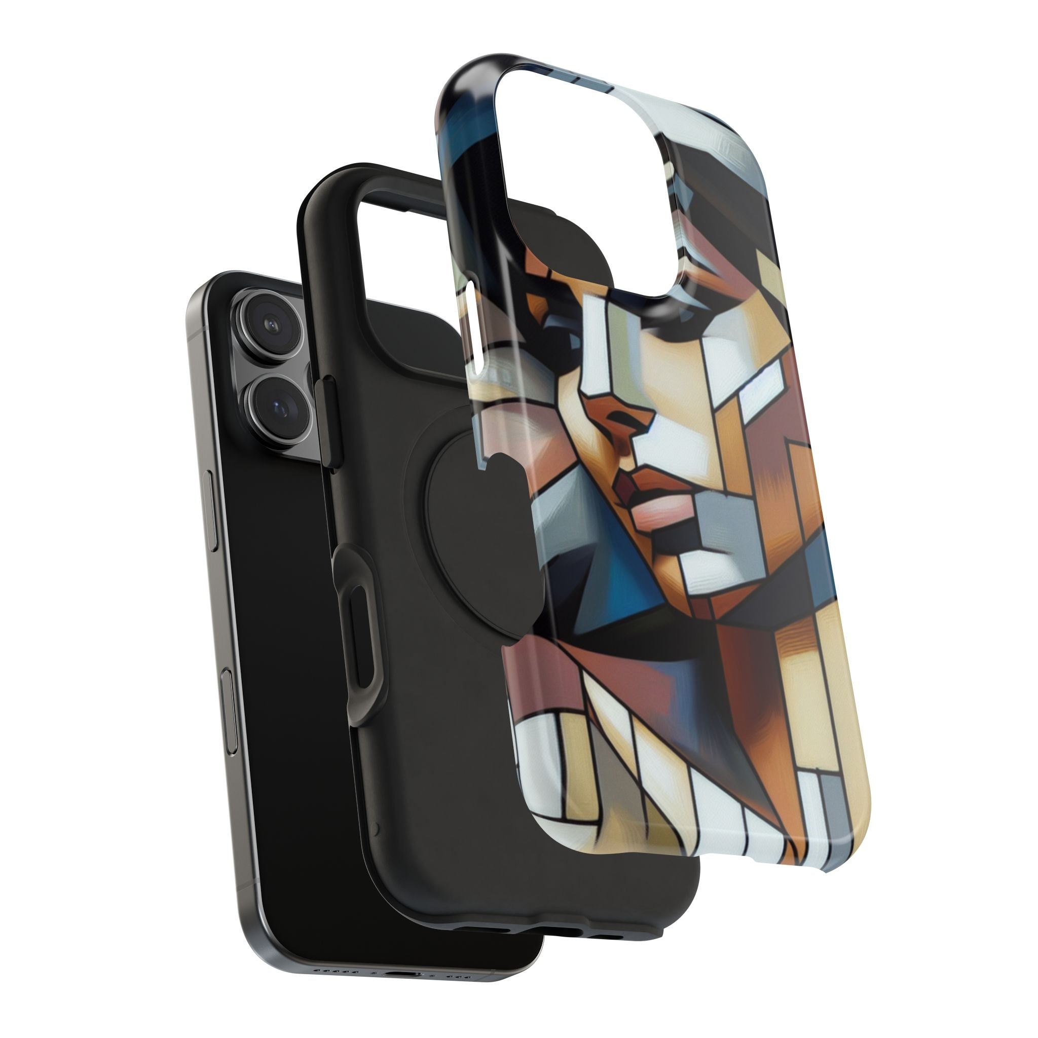Impact Resistant Phone Case -Woman Looking Side Abstract
