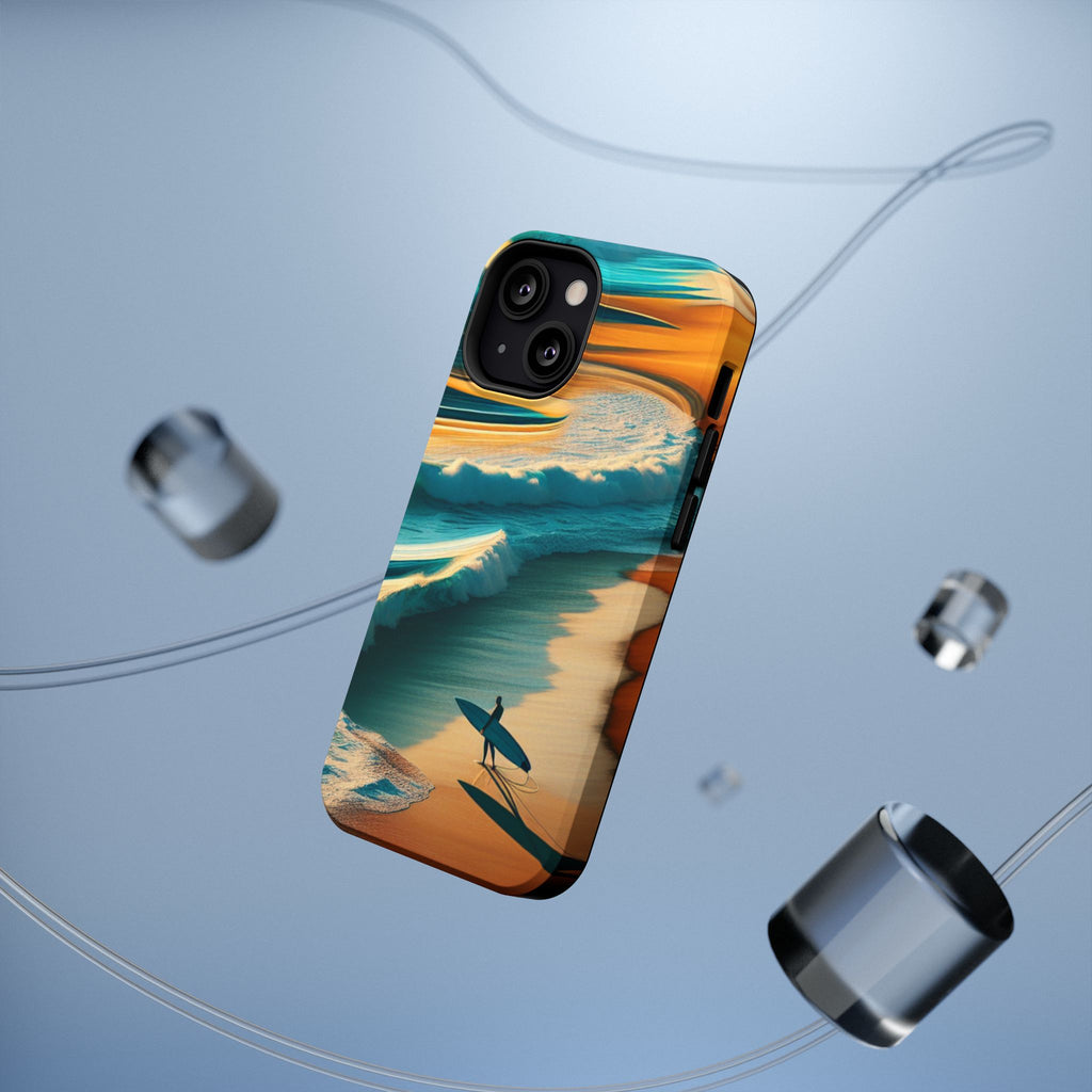 Impact Resistant Phone Case, Surf Wave Beach Lovers, Ocean Waves Design