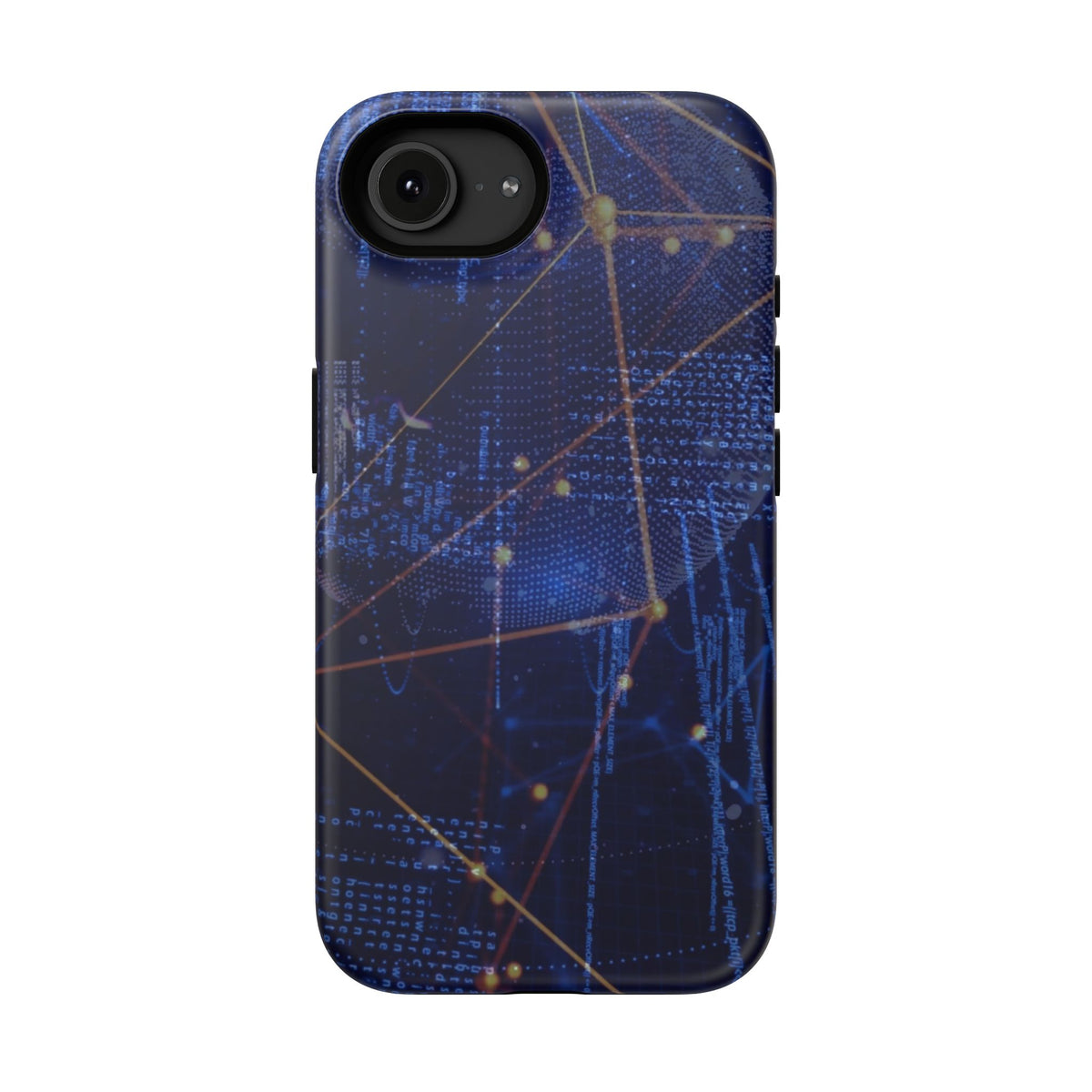 Tech Network Blue Impact-Resistant Phone Case for iPhone and Galaxy Phones
