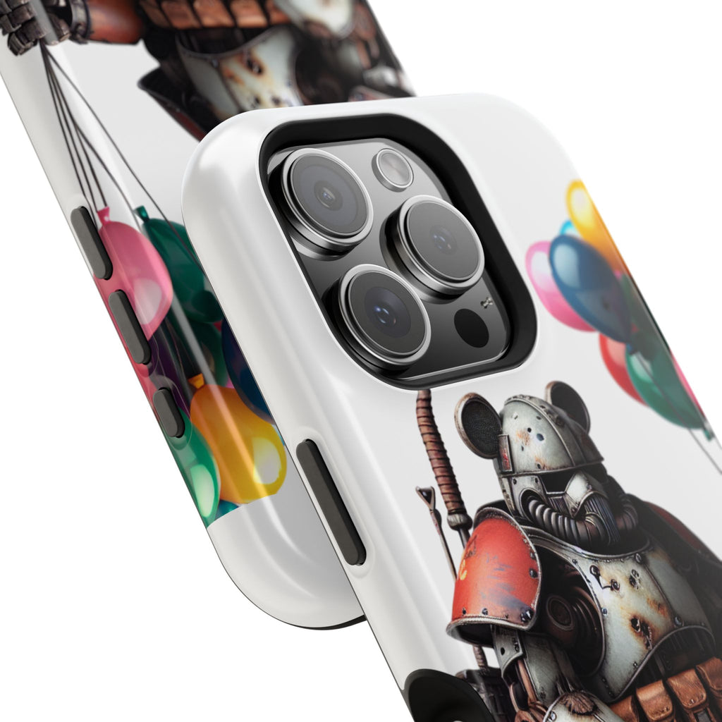 Armored Bear with Balloons Impact-Resistant Galaxy Cute Phone Cases