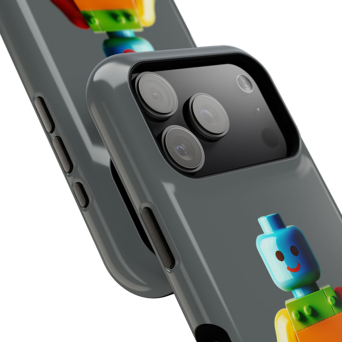 Rainbow Brick Minifigure Impact-Resistant Phone Case