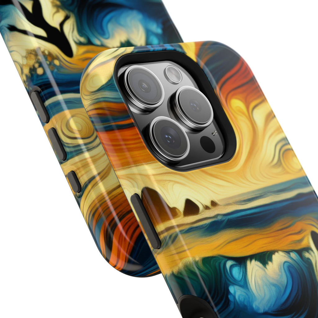 Impact Resistant Phone Case - Surfing Ocean Waves Design, Coastal Decor Gift